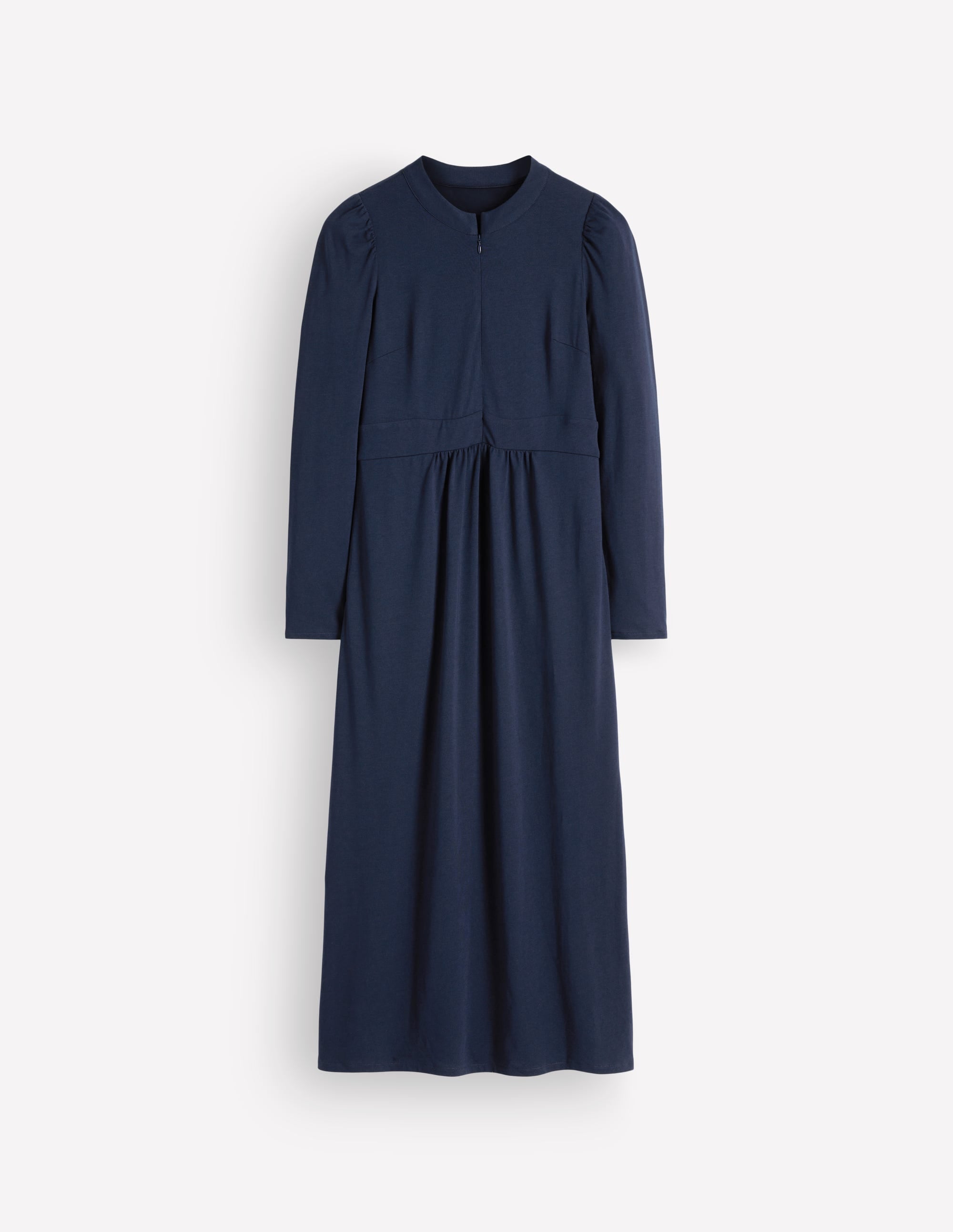 Hope Zip Detail Jersey Dress-Navy - Image 5