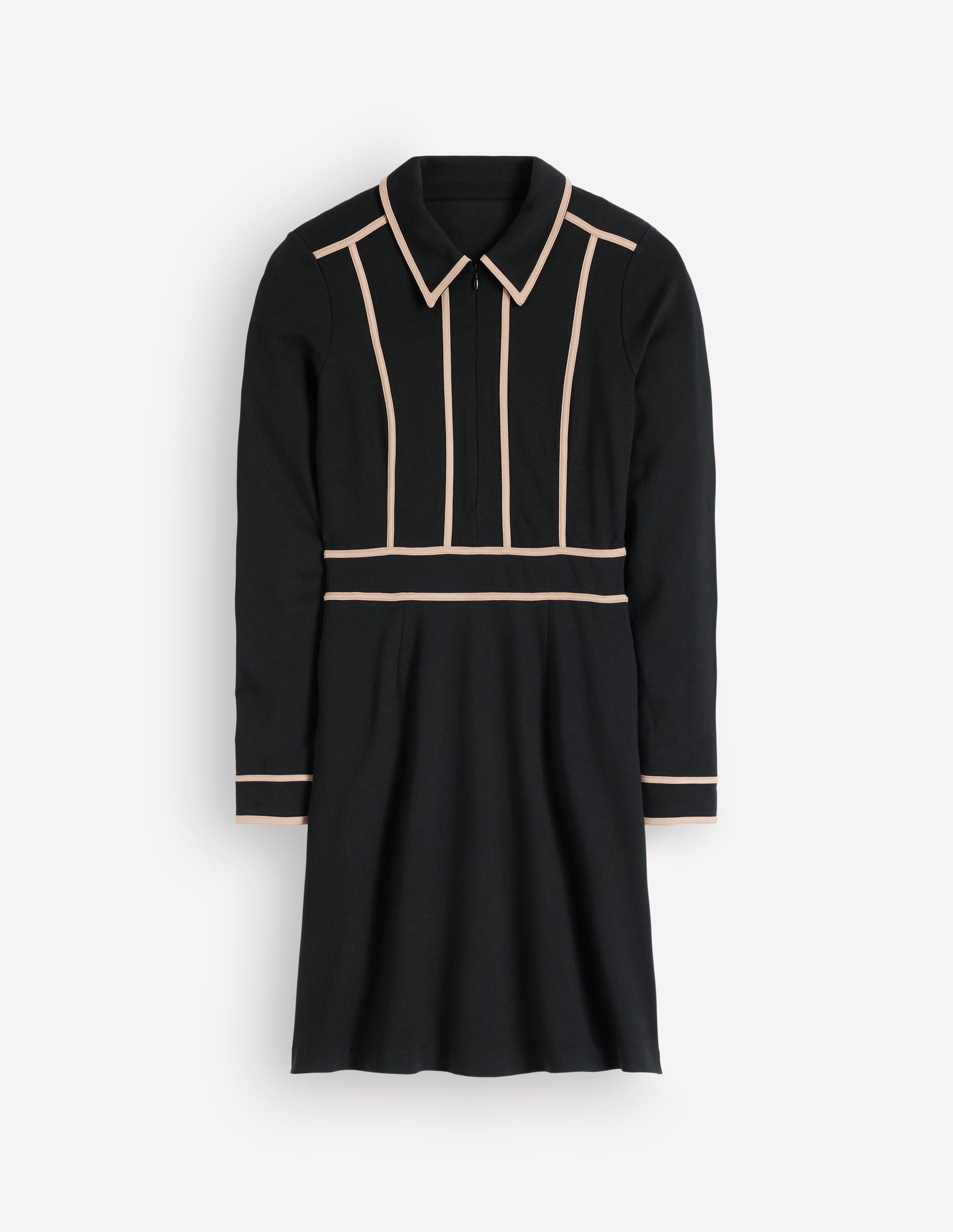 Ula Ponte Short Dress-Black, Camel-5