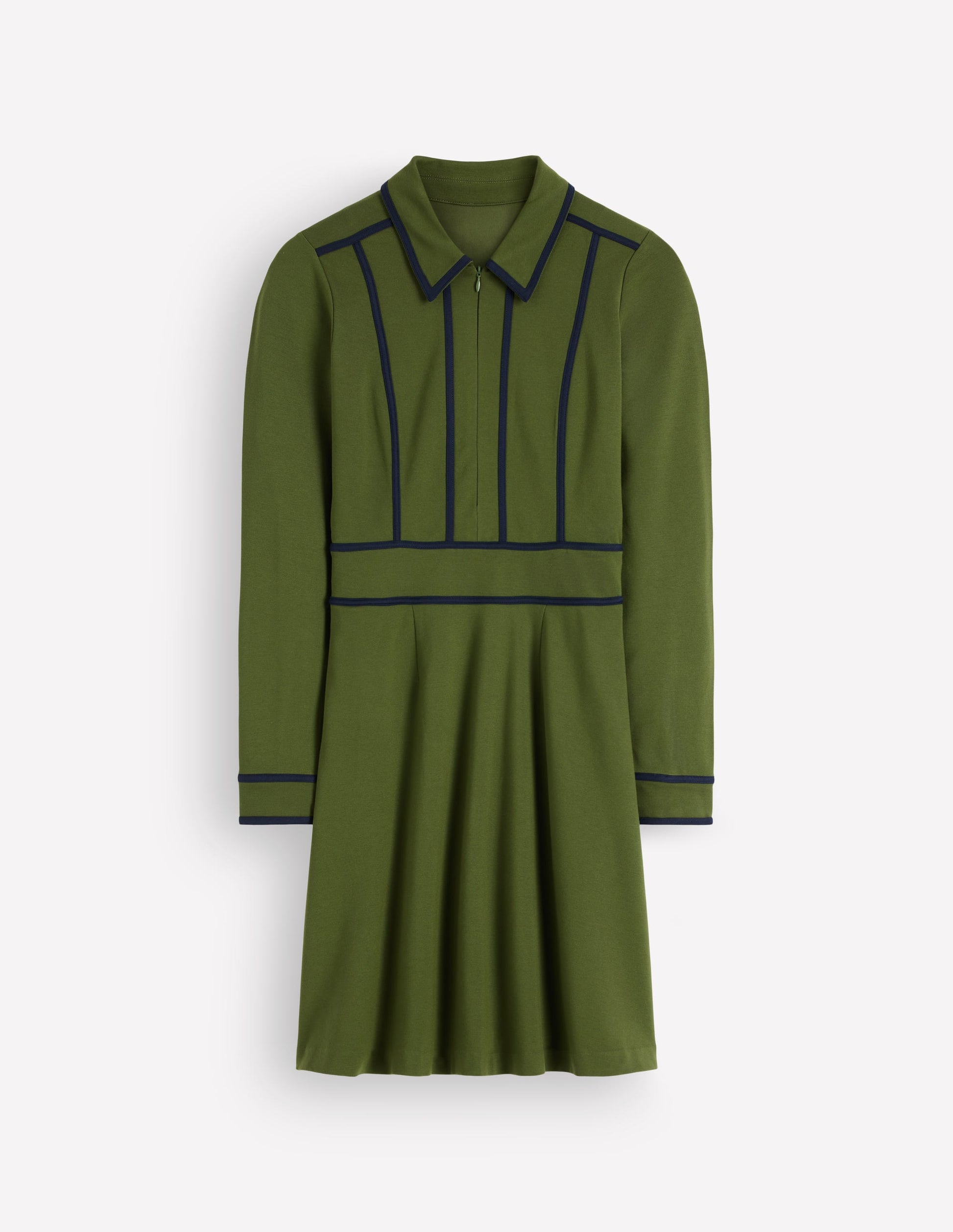 Ula Ponte Short Dress-Brunswick Green, Navy-6