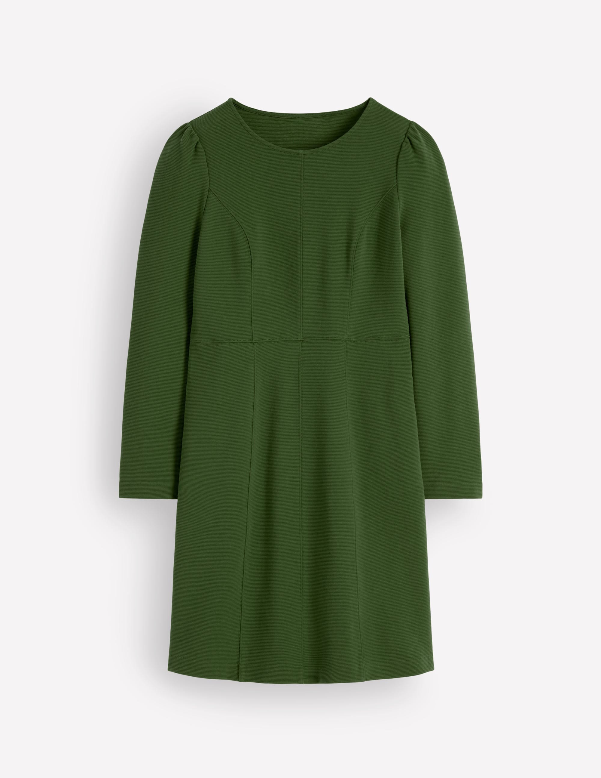 Marla Seamed Ottoman Dress-Green Fir - Image 5