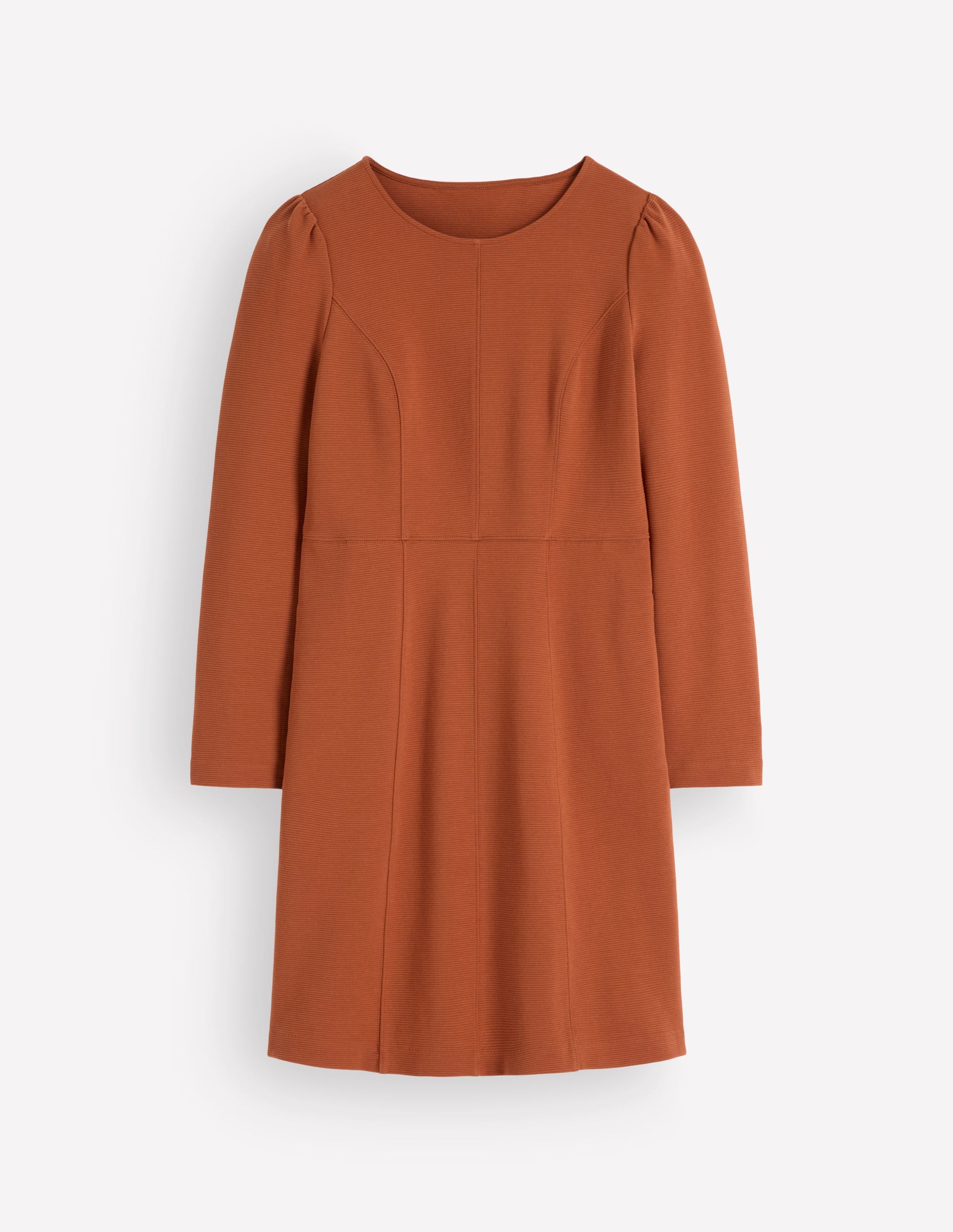 Marla Seamed Ottoman Dress-Gingerbread - Image 8