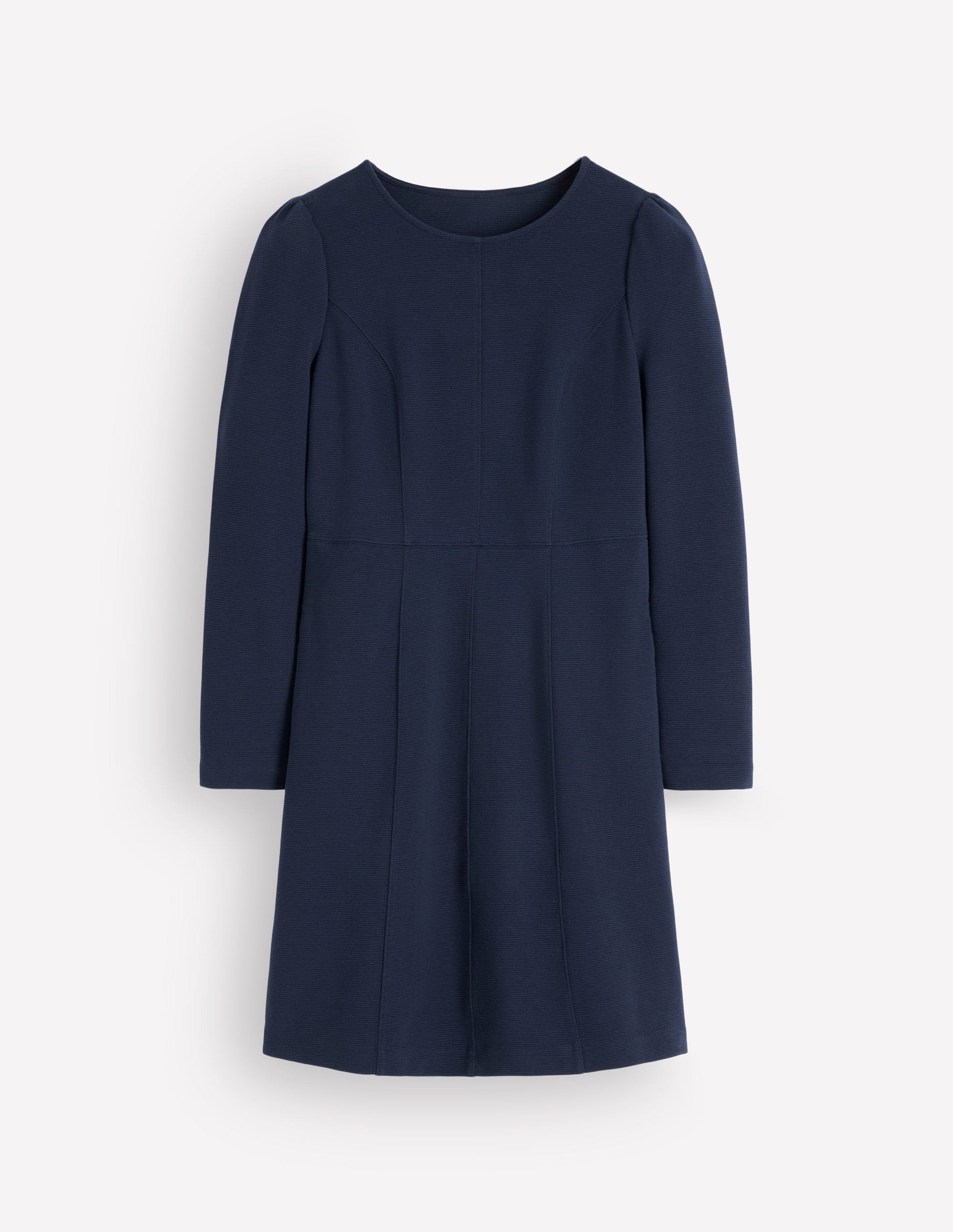 Marla Seamed Ottoman Dress-Navy-5