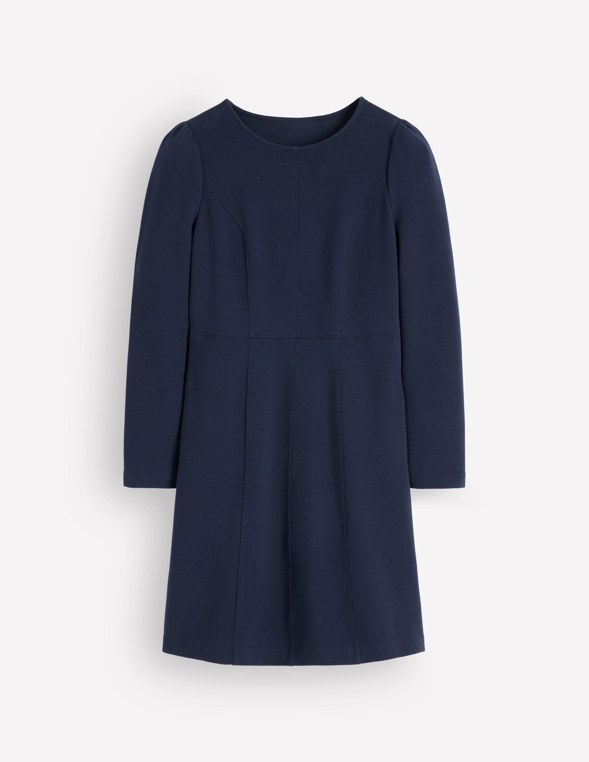 Marla Seamed Ottoman Dress-Navy - Image 5