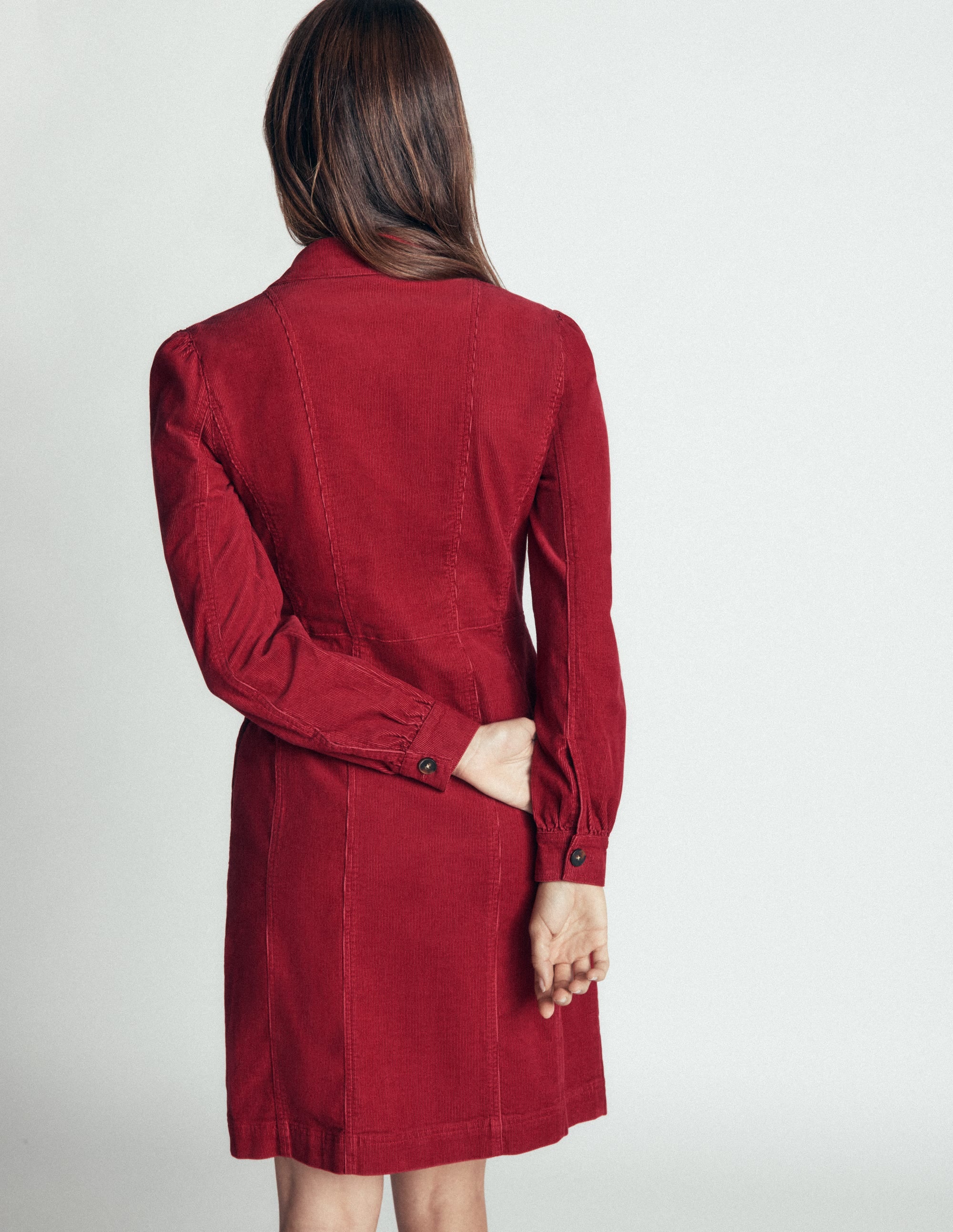Rhoda Cord Short Dress-Red Earth - Image 3