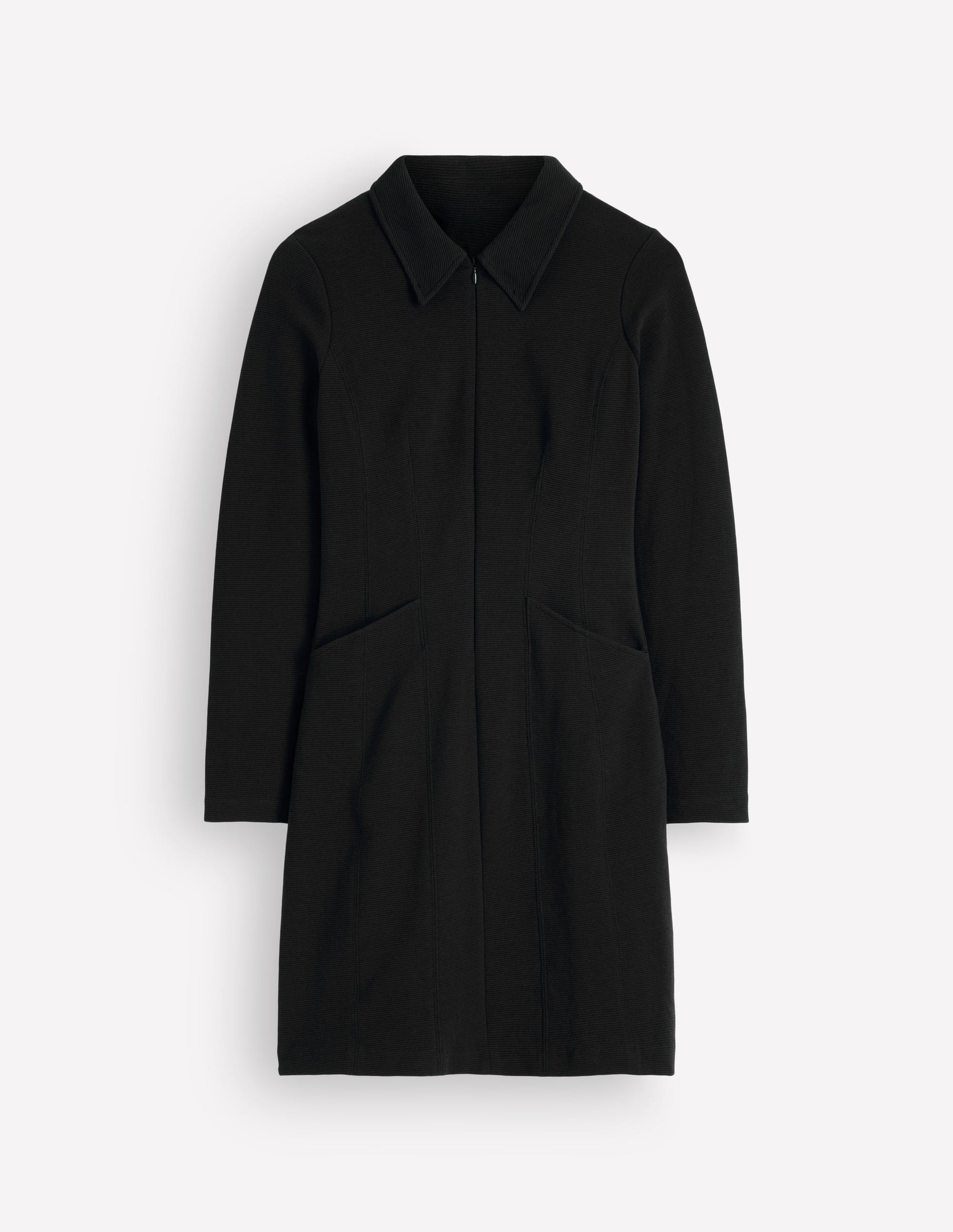 Nia Ottoman Long Sleeve Dress-Black-5