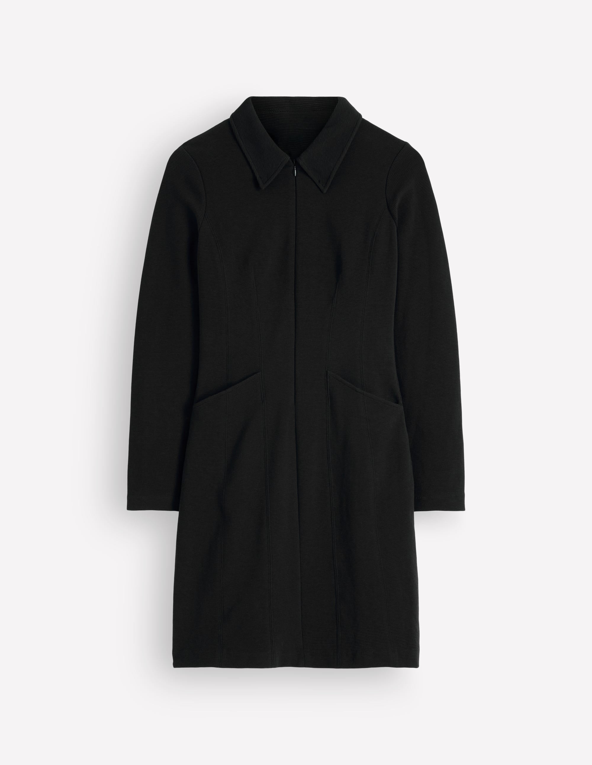 Nia Ottoman Long Sleeve Dress-Black - Image 5