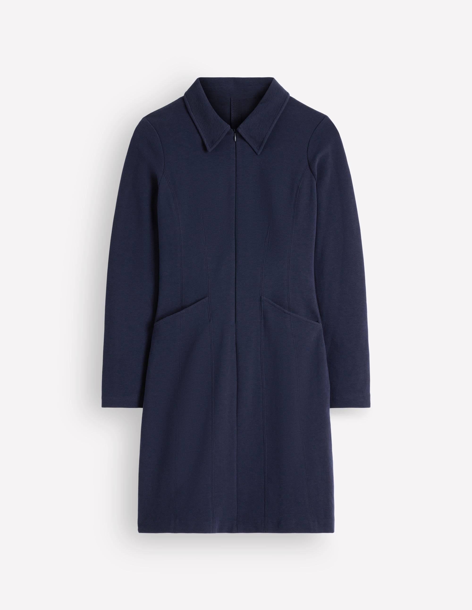 Nia Ottoman Long Sleeve Dress-Navy - Image 5
