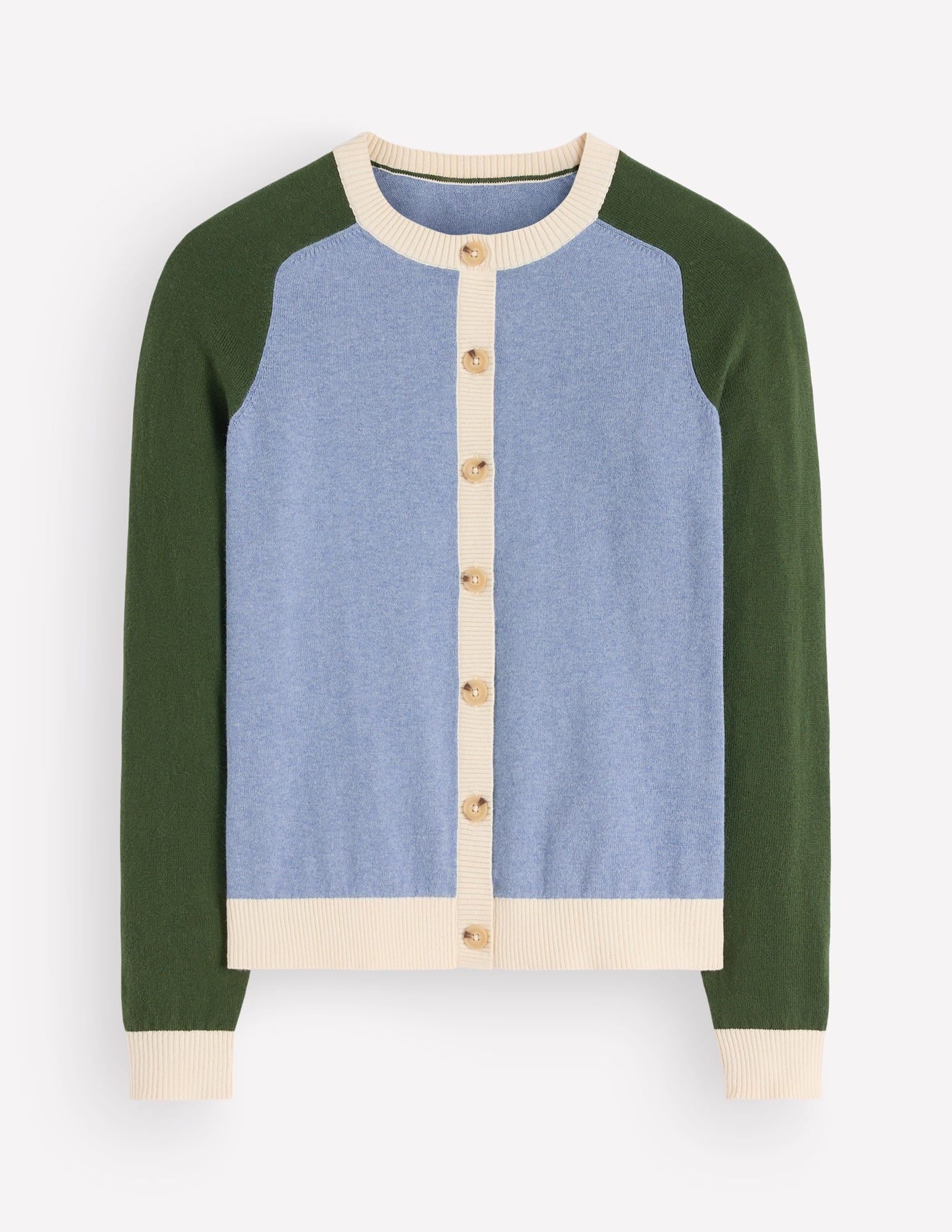Meg Raglan Sleeve Cardigan-Blue colour block-6