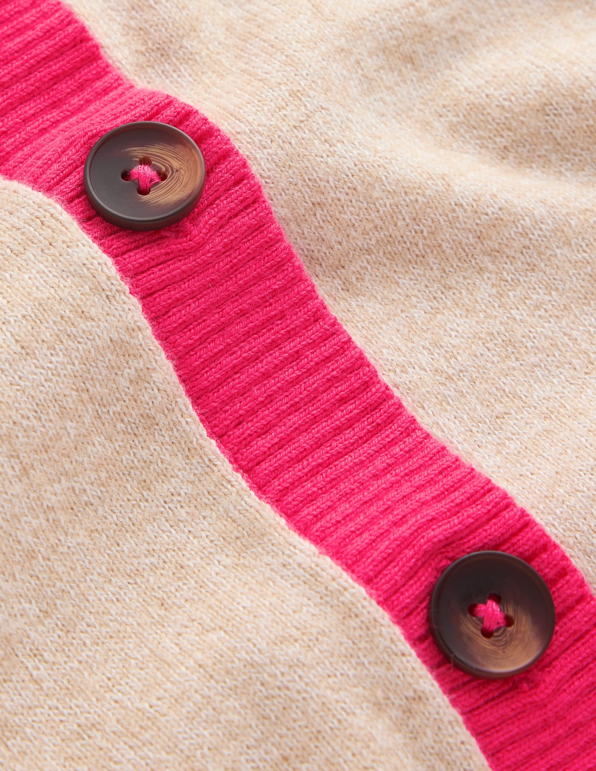 Meg Raglan Sleeve Cardigan-Pink, Ivory colour block-6