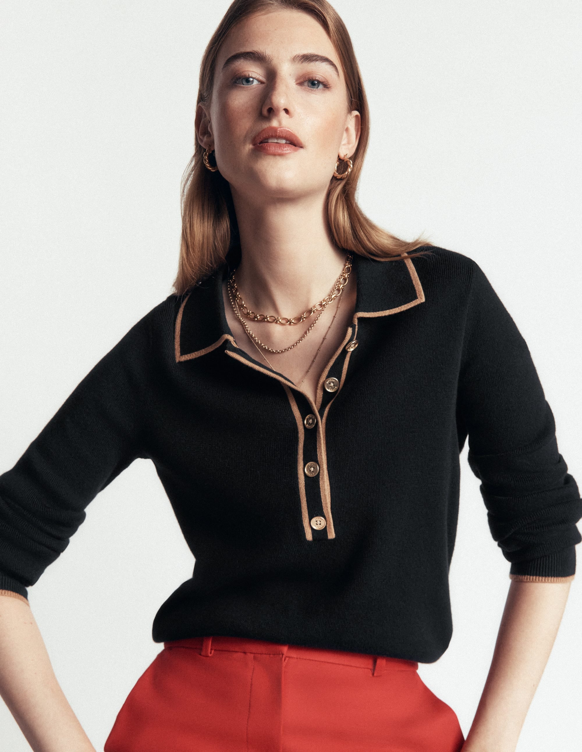 Liz Henley Jumper-Black - Image 1