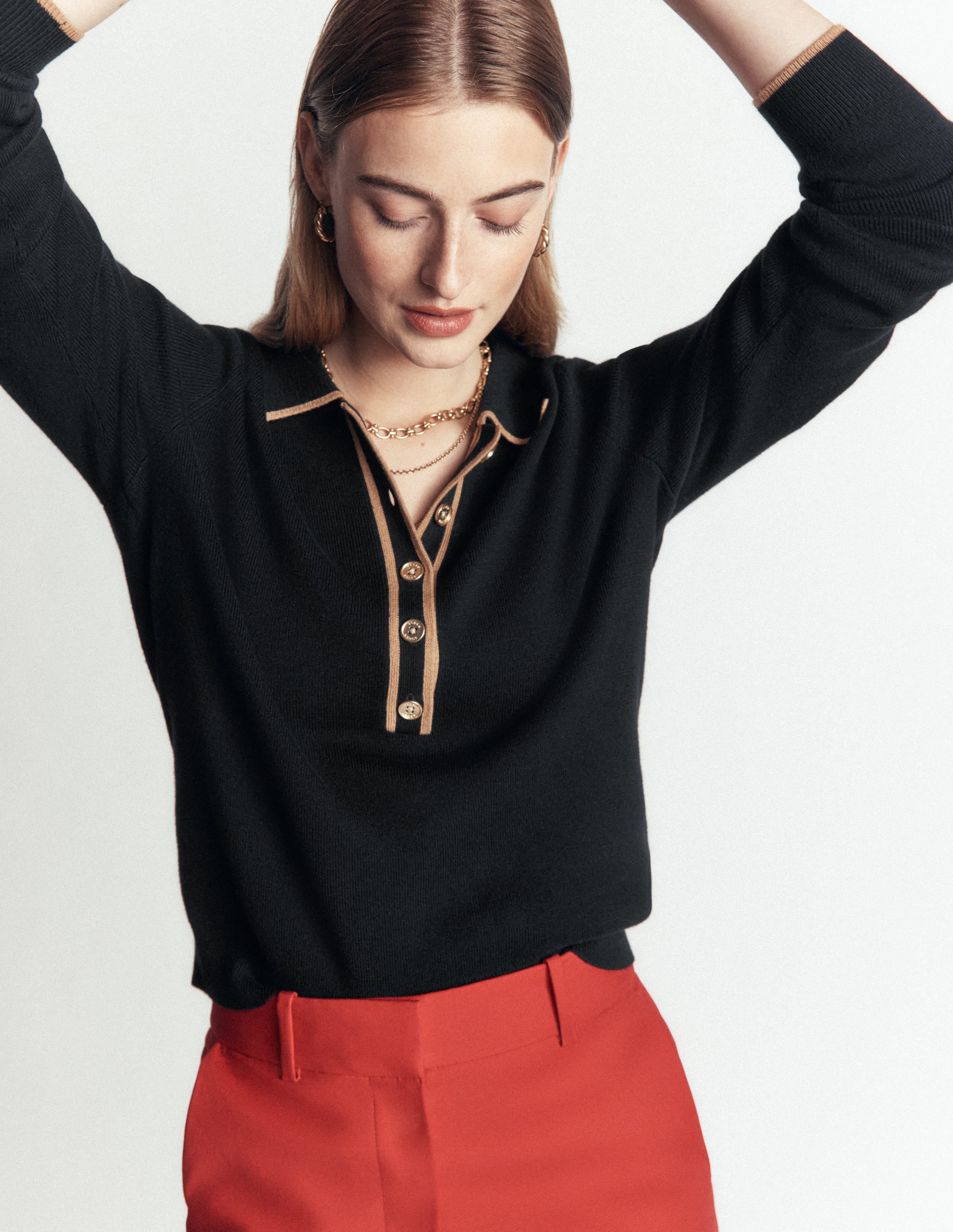 Liz Henley Jumper-Black - Image 4