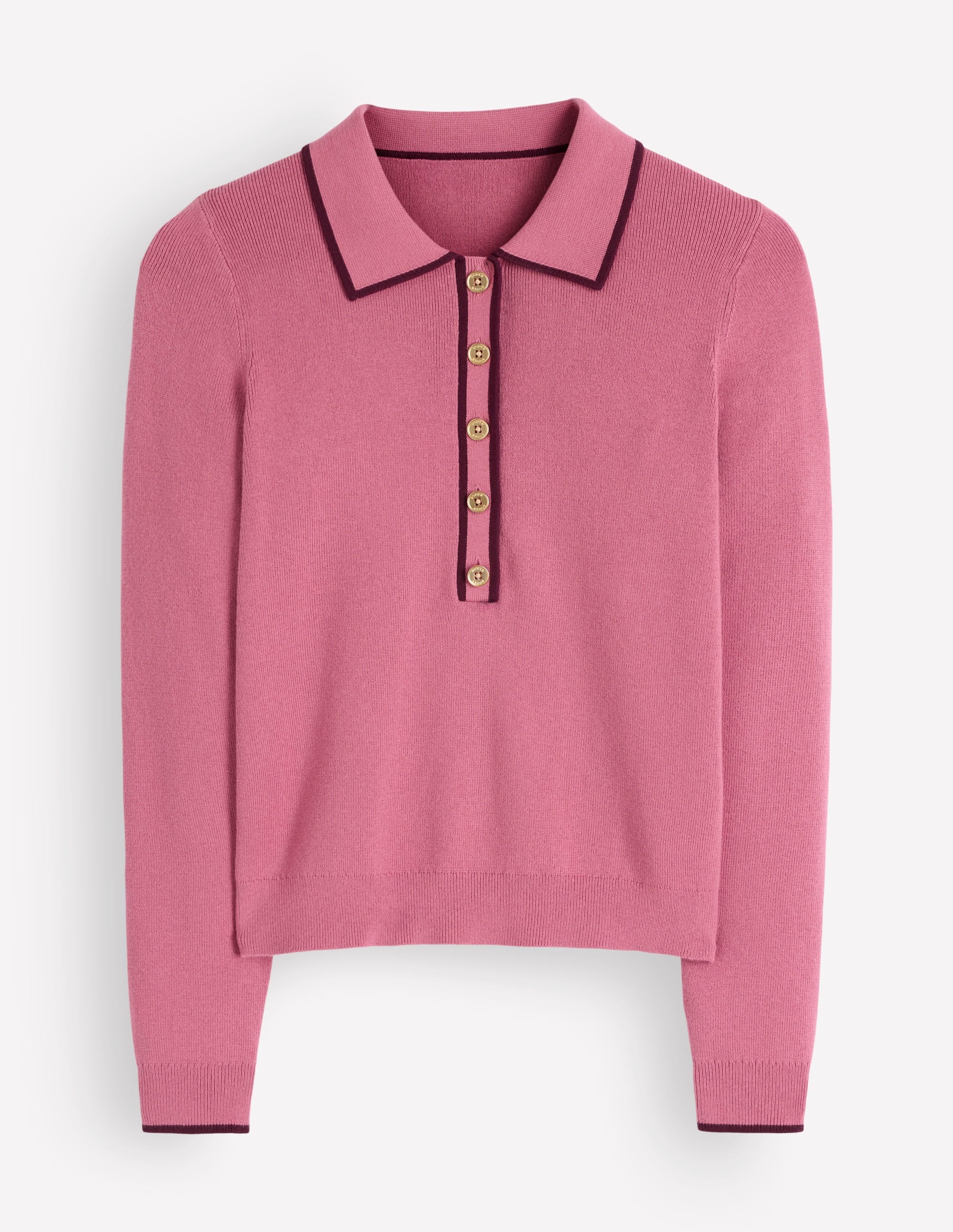 Liz Henley Jumper-Pink Heather - Image 4