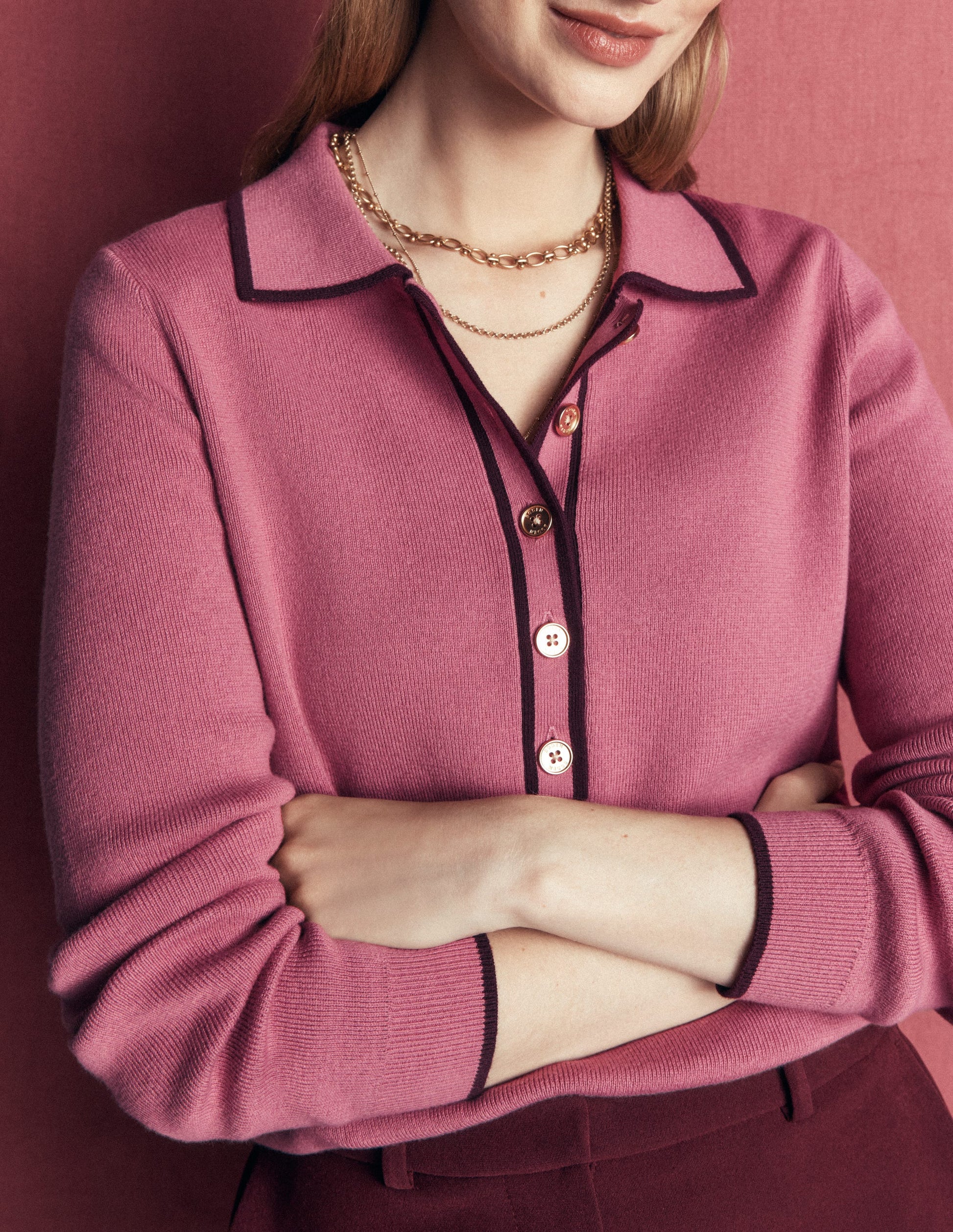 Liz Henley Jumper-Pink Heather-2