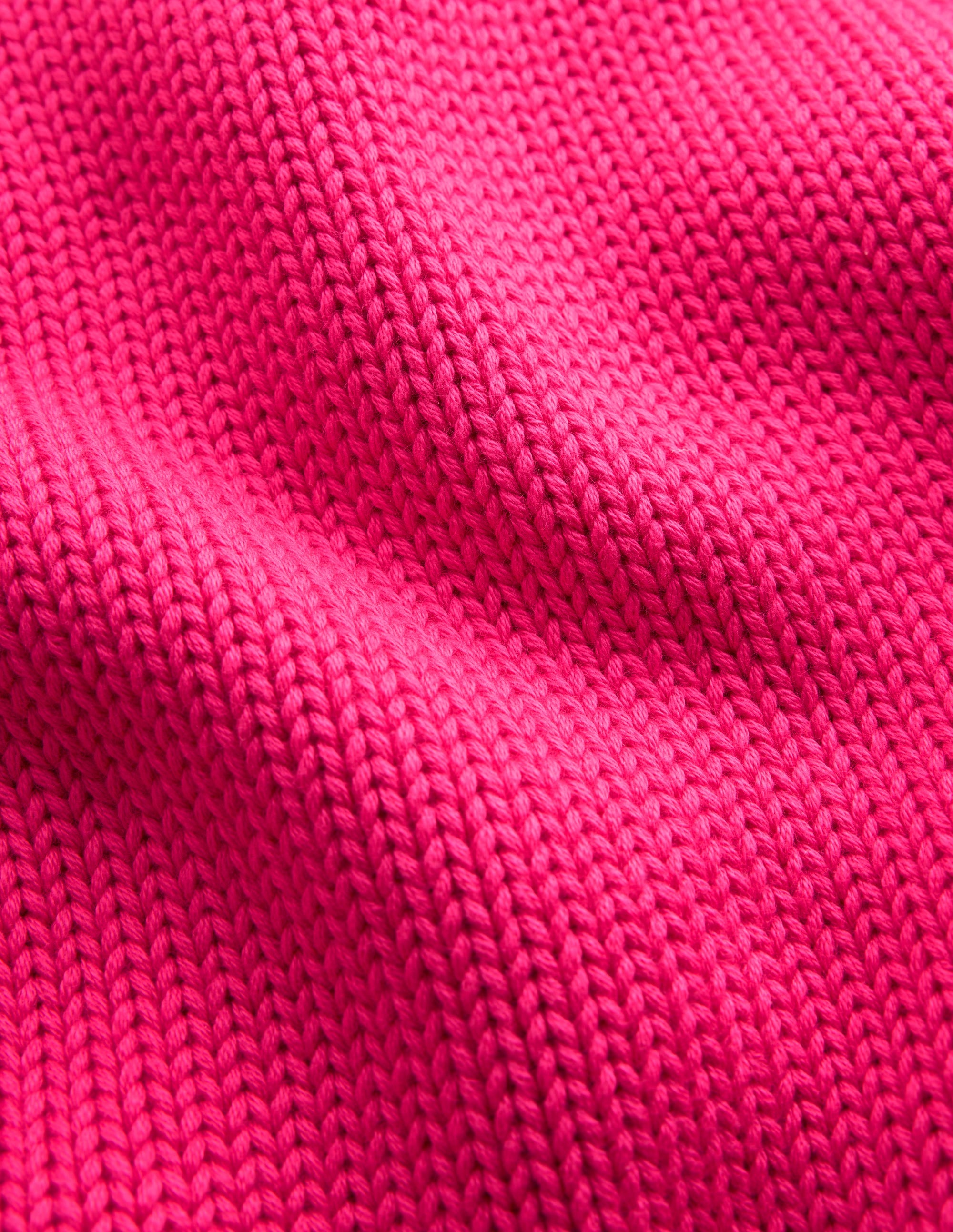 Lucy Chunky Cotton Jumper-Pink peacock - Image 6