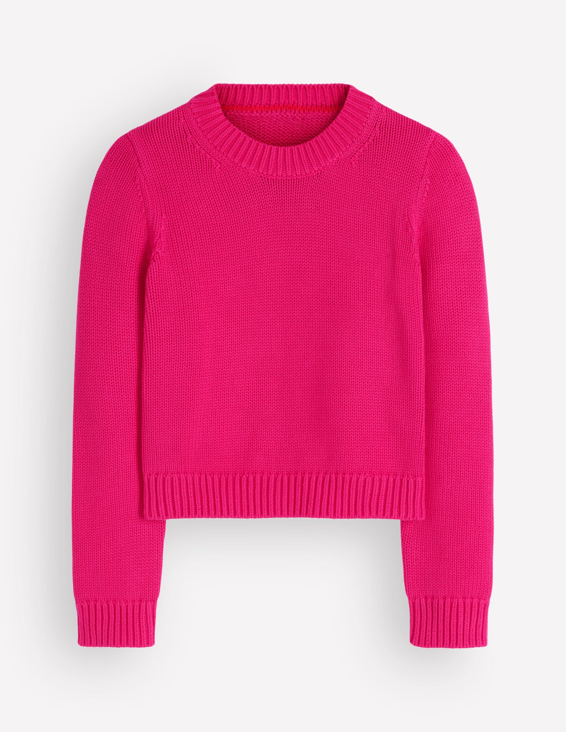 Lucy Chunky Cotton Jumper-Pink peacock-5