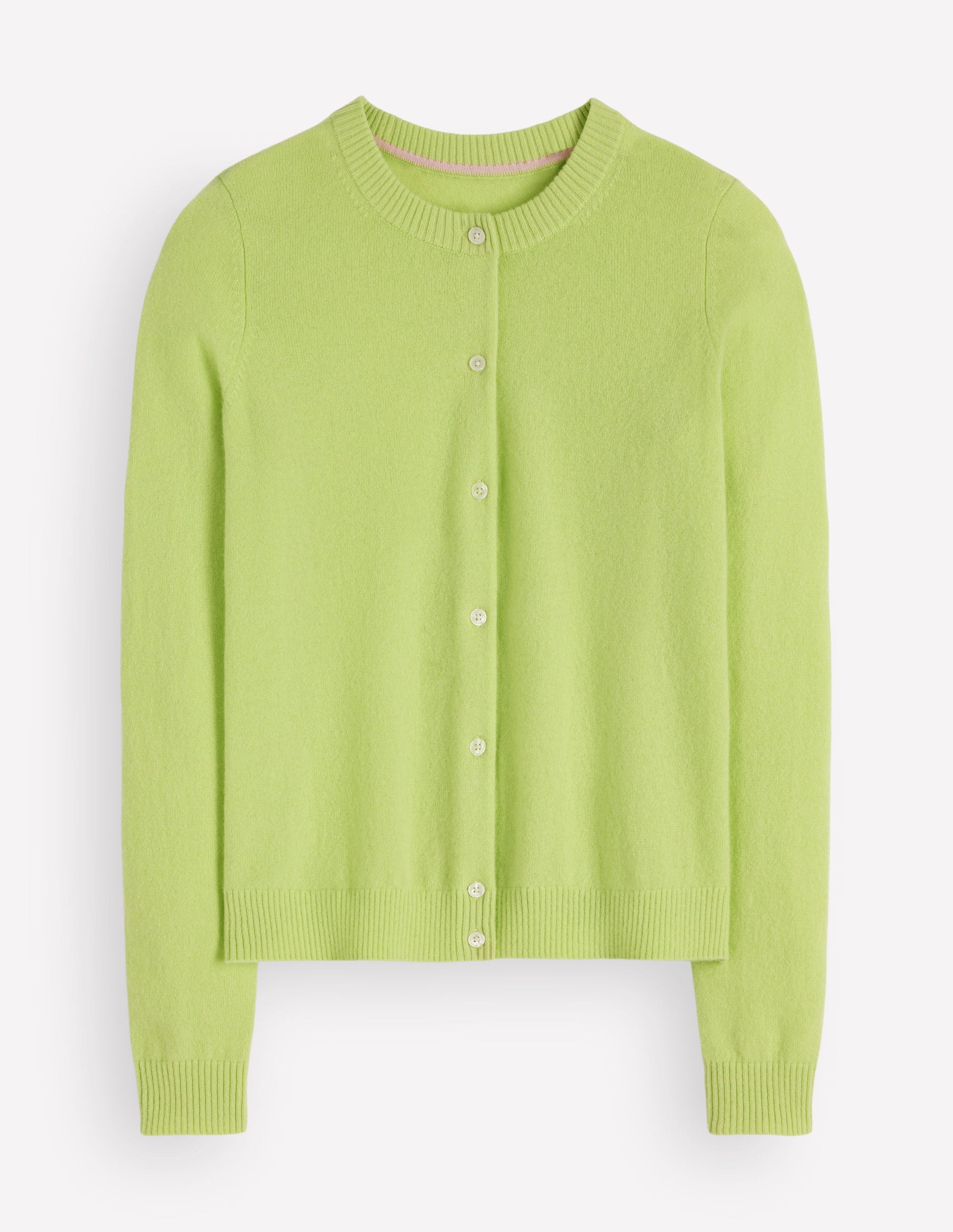 Elsie Cashmere Crew Cardigan-Sweet Mint-6