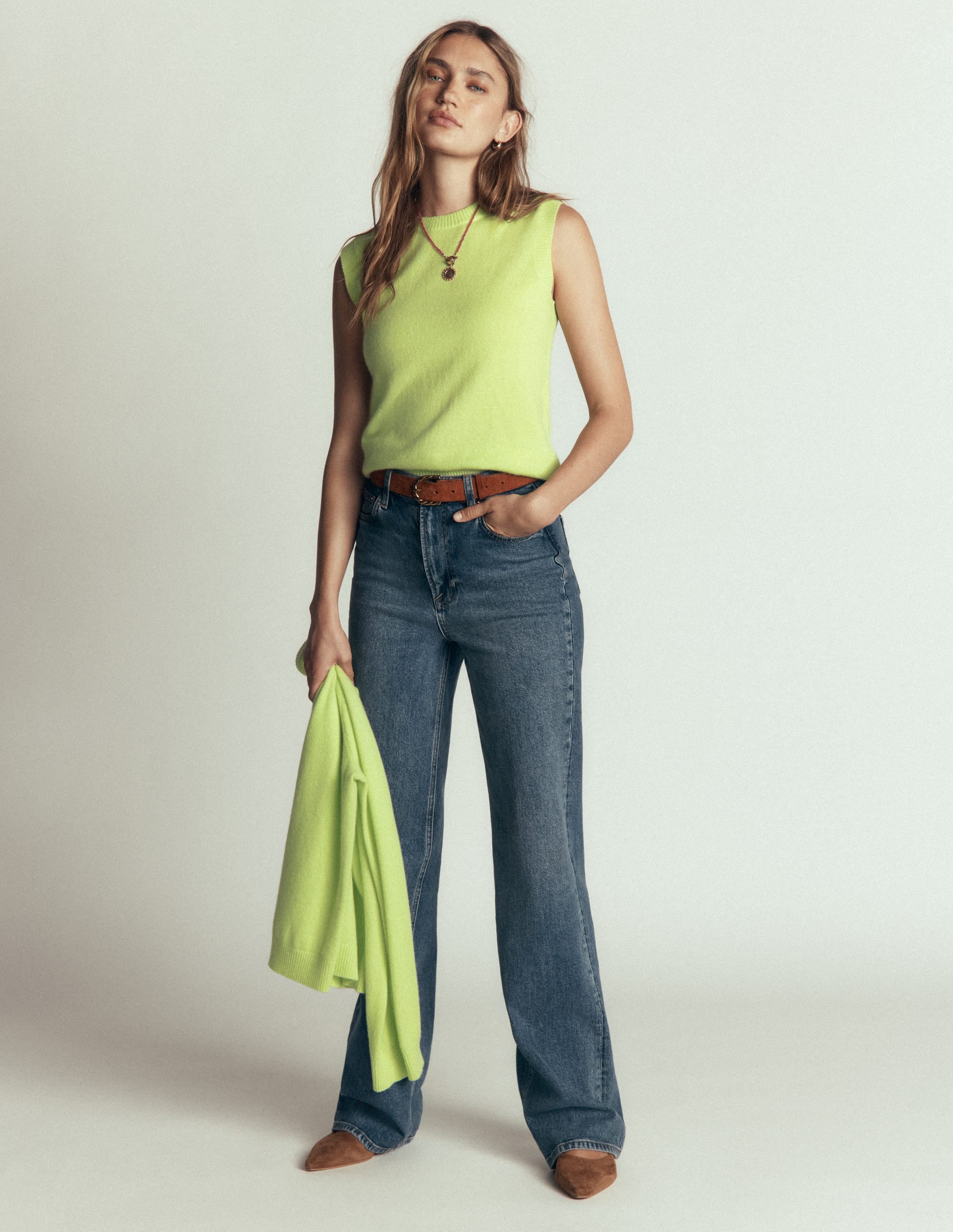 Elsie Cashmere Tank-Sweet Mint - Image 4