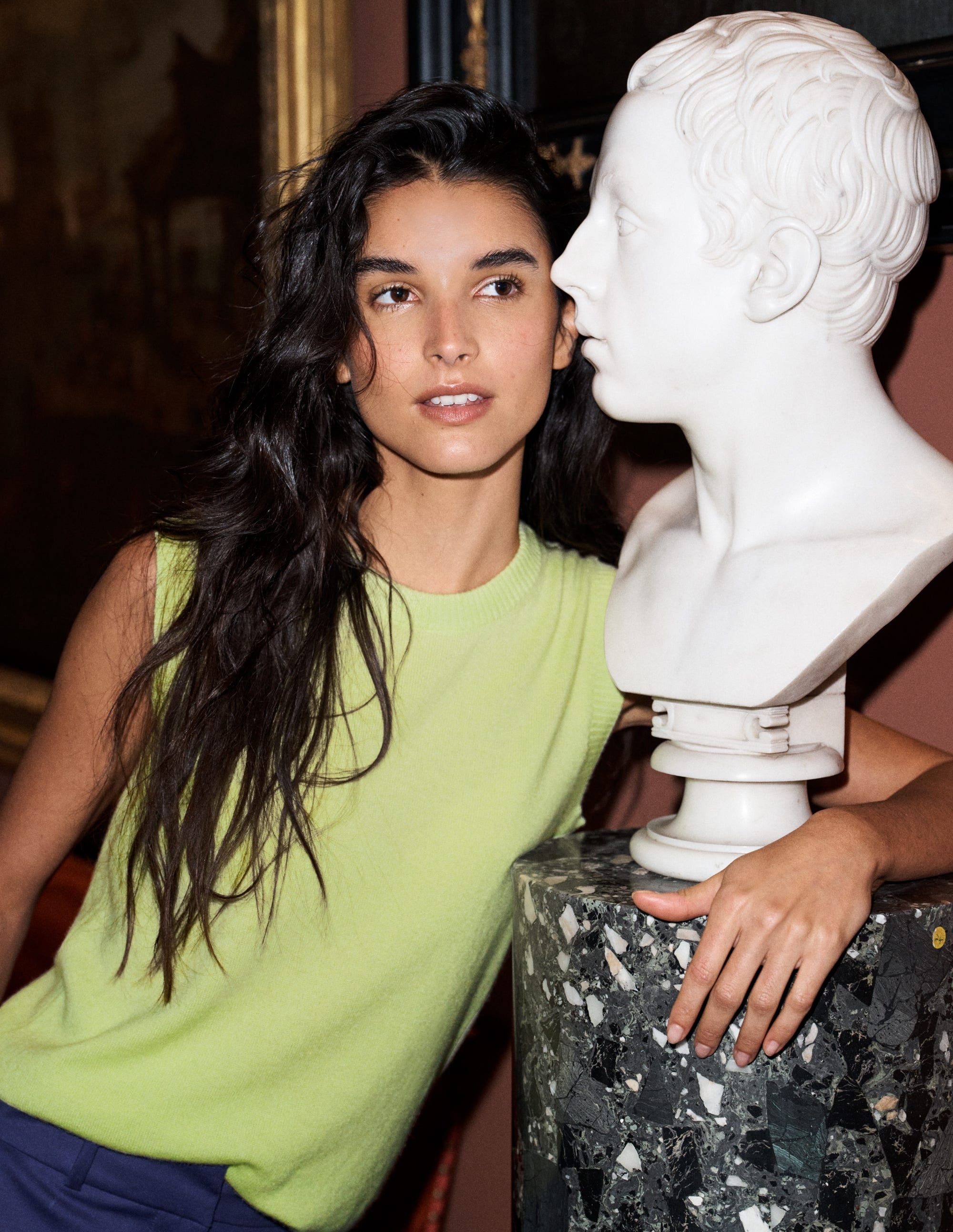 Elsie Cashmere Tank-Sweet Mint - Image 1