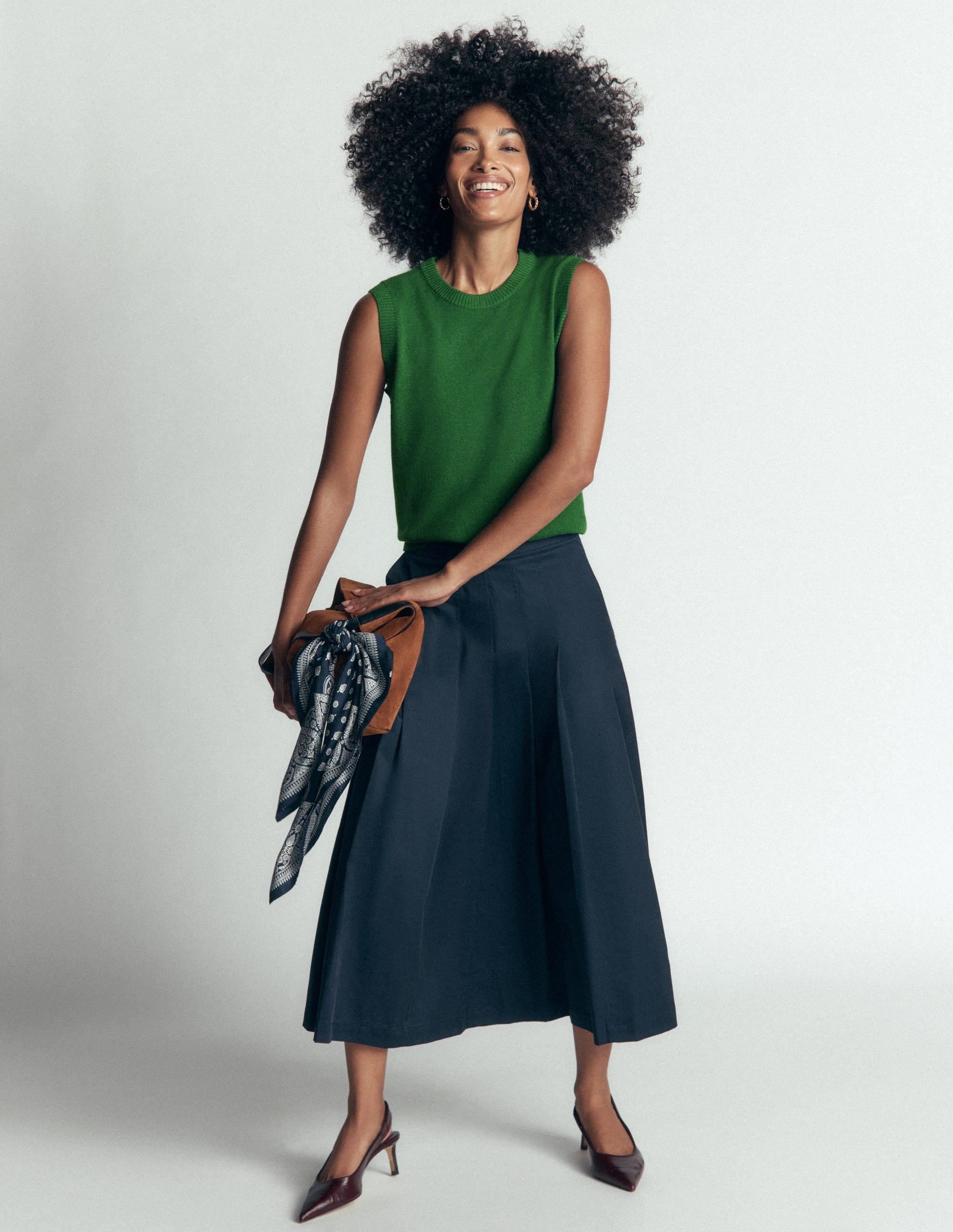 Elsie Cashmere Tank-Fresh Green - Image 1