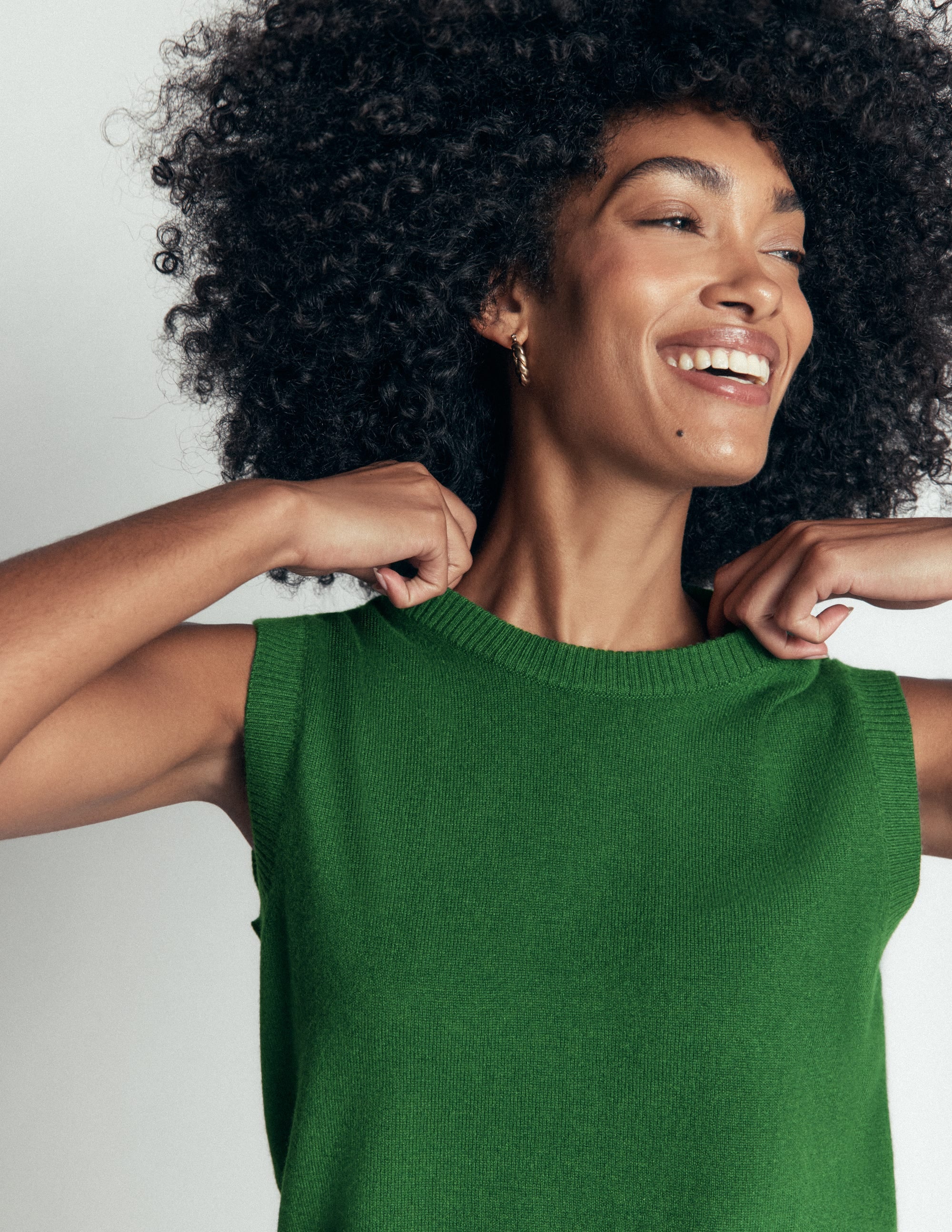 Elsie Cashmere Tank-Fresh Green - Image 2