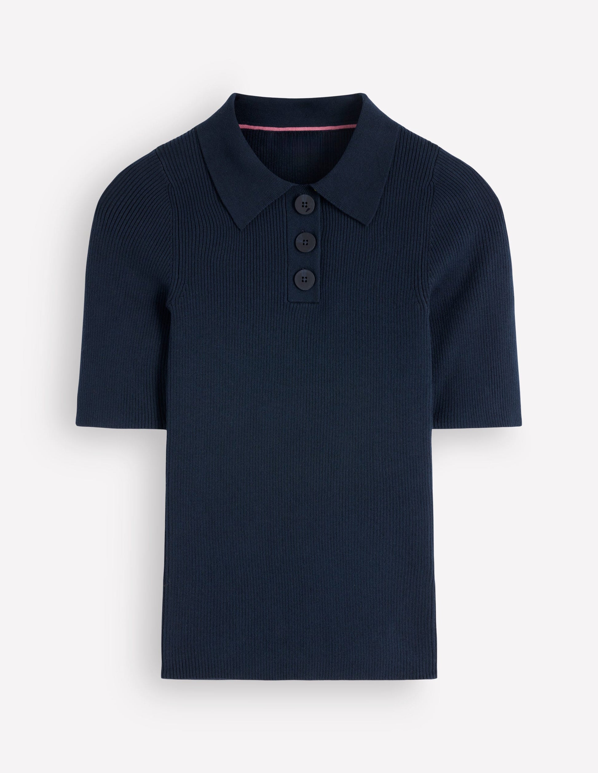 Rhianne Cotton Rib Jumper-Navy-5