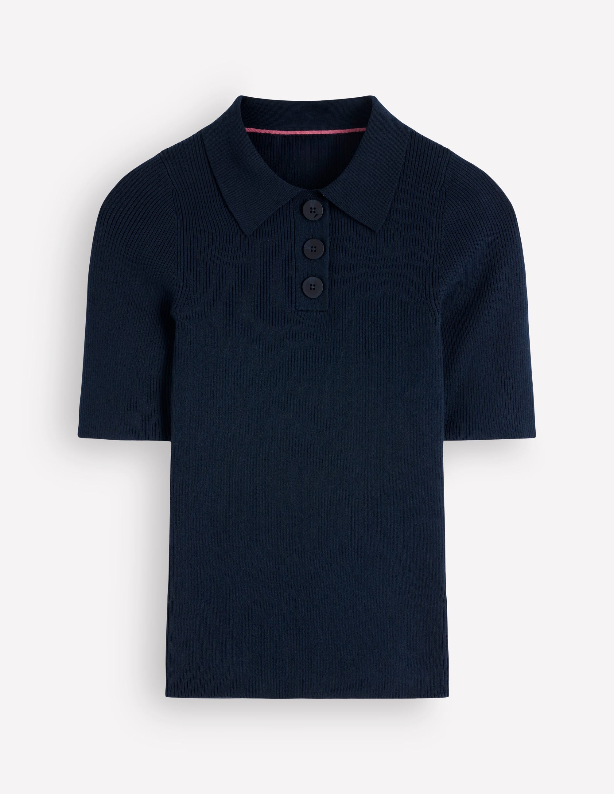 Rhianne Cotton Rib Jumper-Navy - Image 4