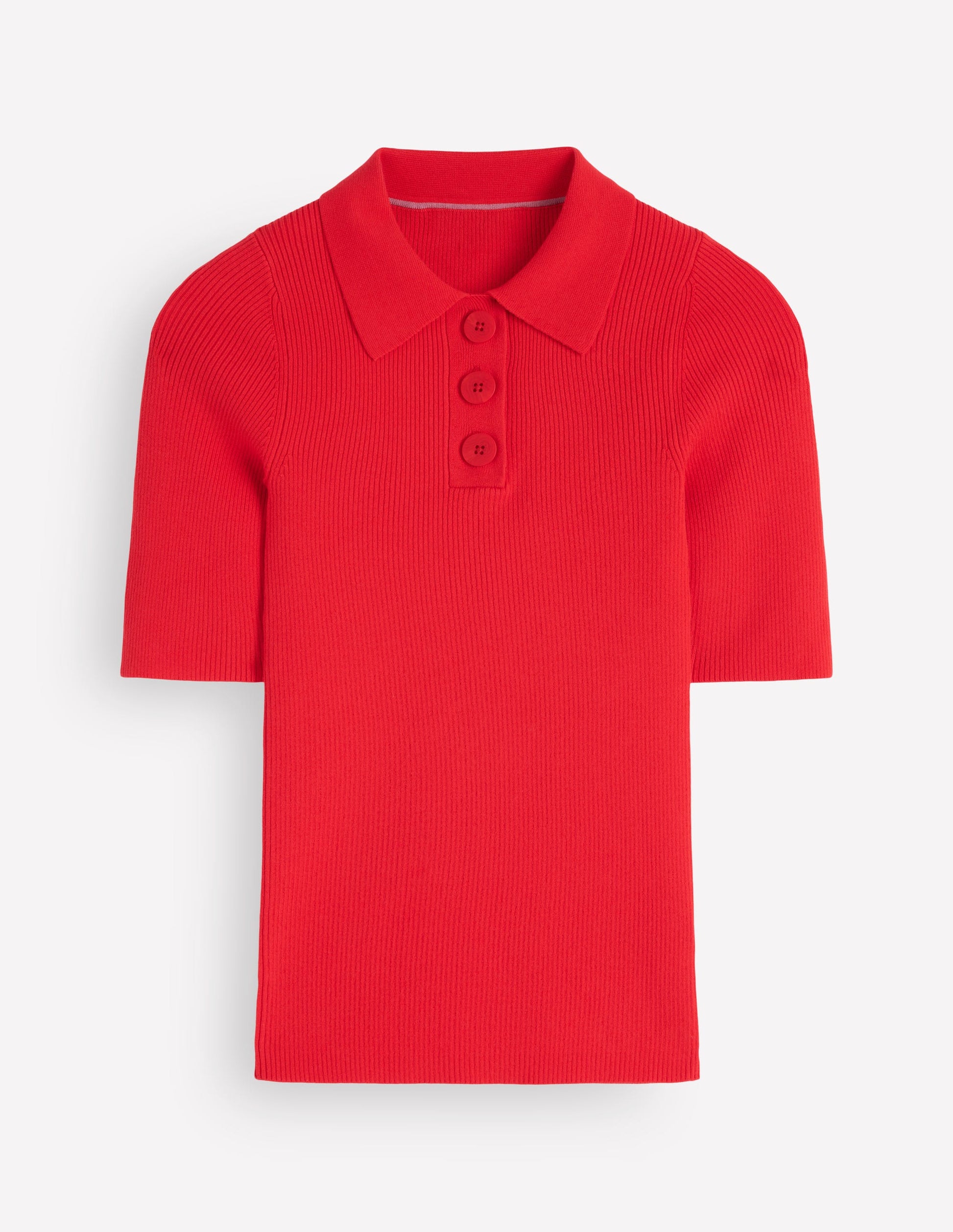 Rhianne Cotton Rib Jumper-Poppy Red-6