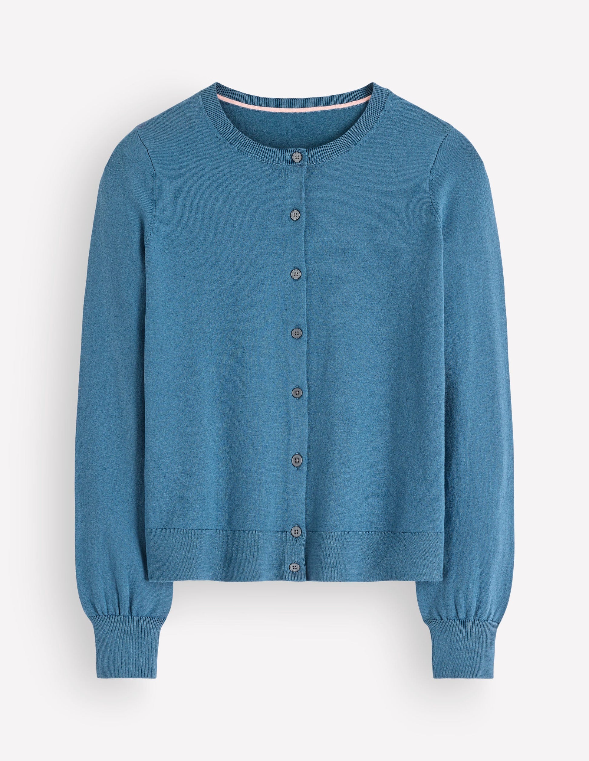 Camilla Cotton Crew Cardigan-Storm Blue-5