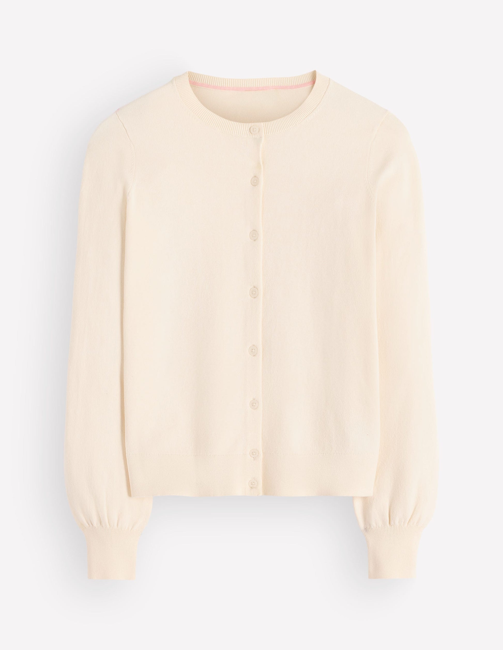 Camilla Cotton Crew Cardigan-Ivory-7