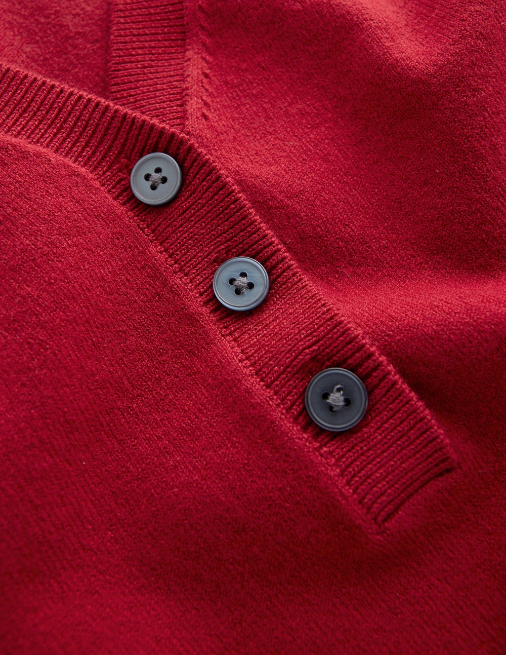 Camilla Cotton V-neck T-shirt-Crimson Red - Image 5