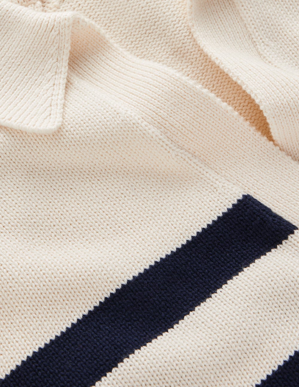 Lucy Cotton Henley Jumper-Ivory, Navy Stripe-7