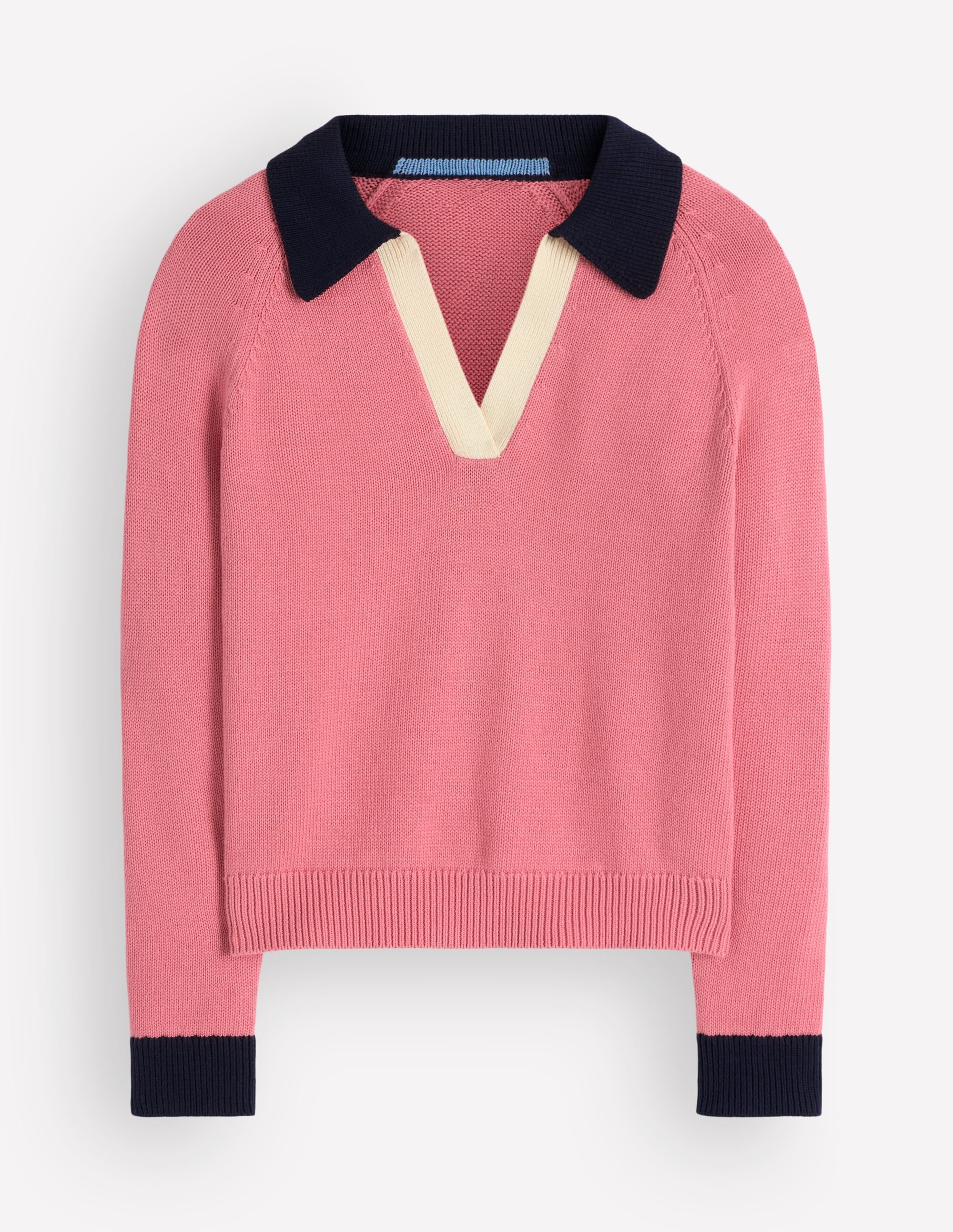 Lucy Cotton Henley Jumper-Forminca Pink - Image 5