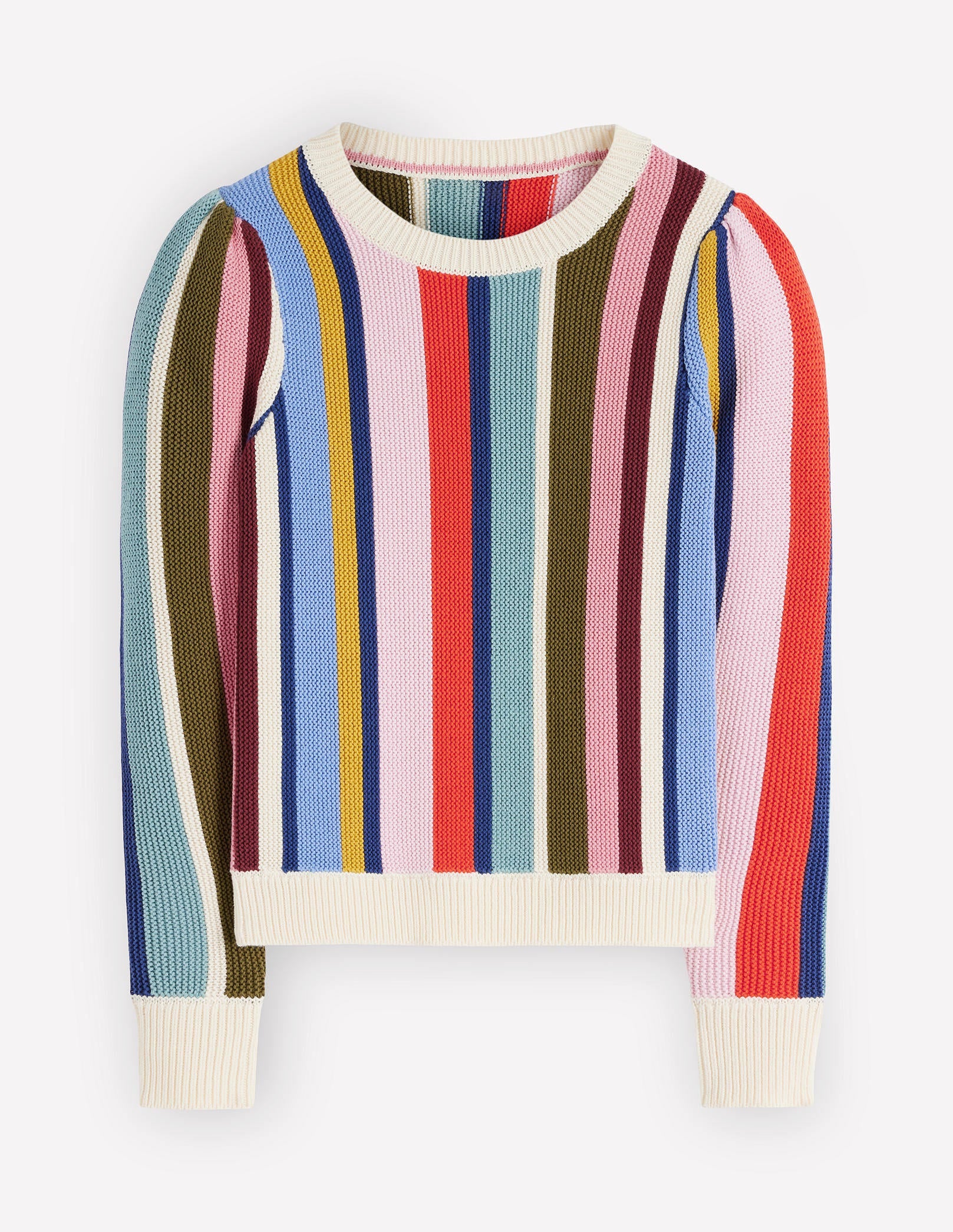 Textured Stitch Jumper-Multi Stripe-7