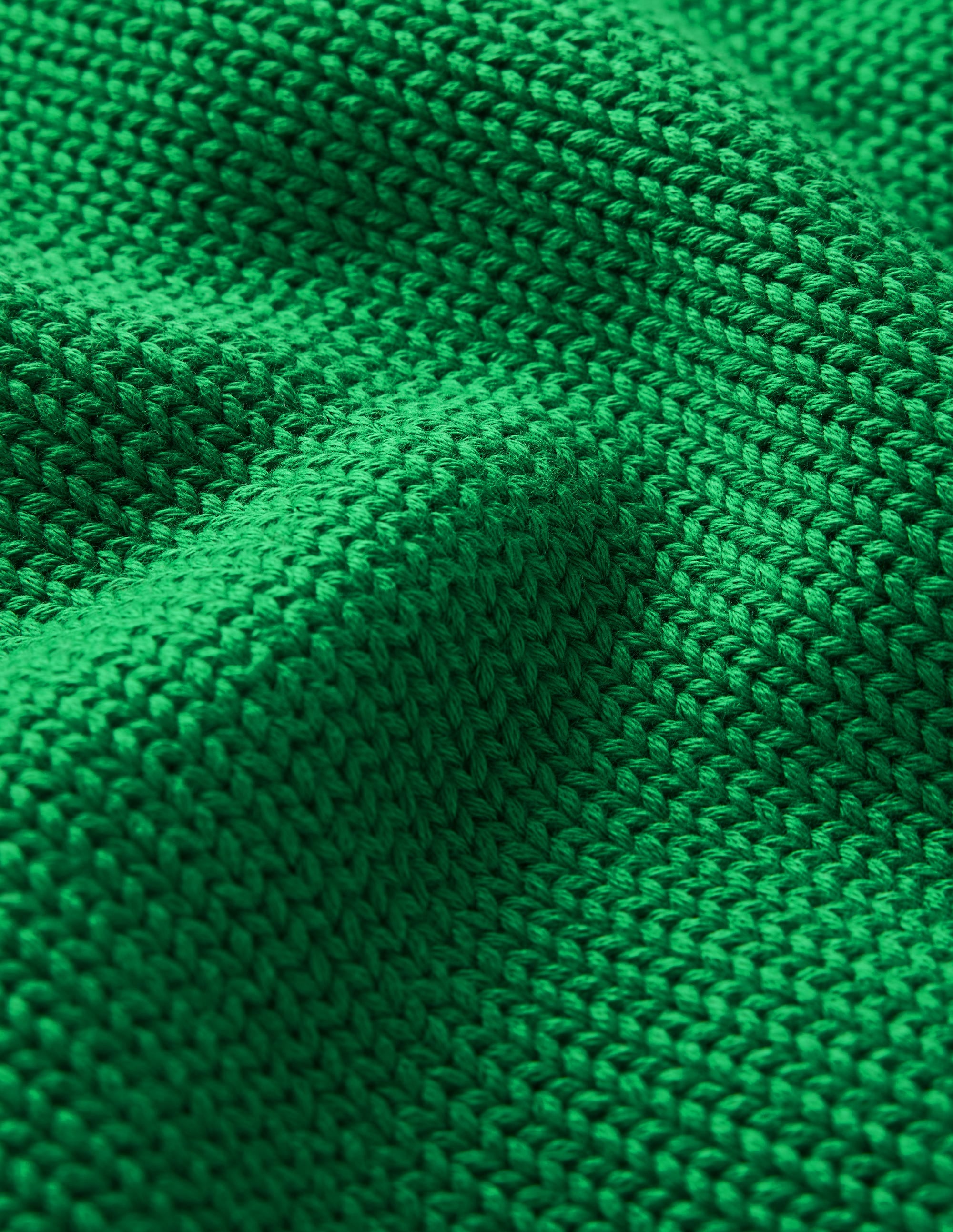 Lucy Cotton V-neck Jumper-Highland Green - Image 8