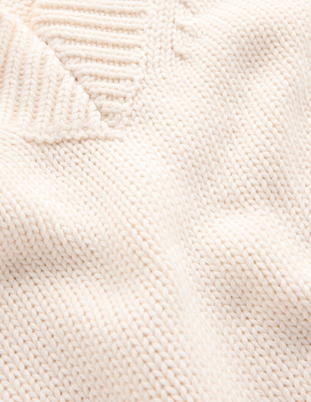Lucy Cotton V-neck Jumper-Ivory - Image 9