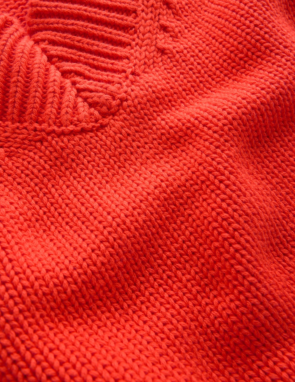 Lucy Cotton V-neck Jumper-Sunset Orange-9