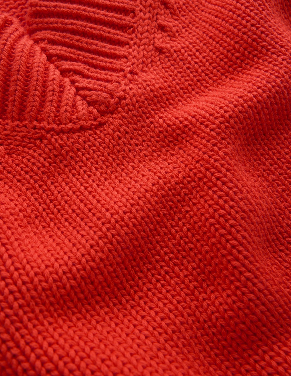 Lucy Cotton V-neck Jumper-Sunset Orange-8