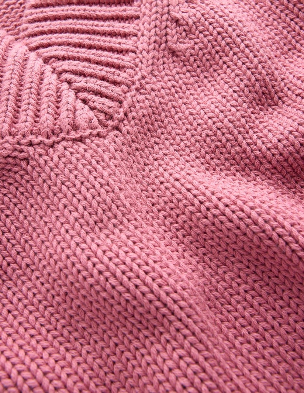 Lucy Cotton V-neck Jumper-Pink Heather-12