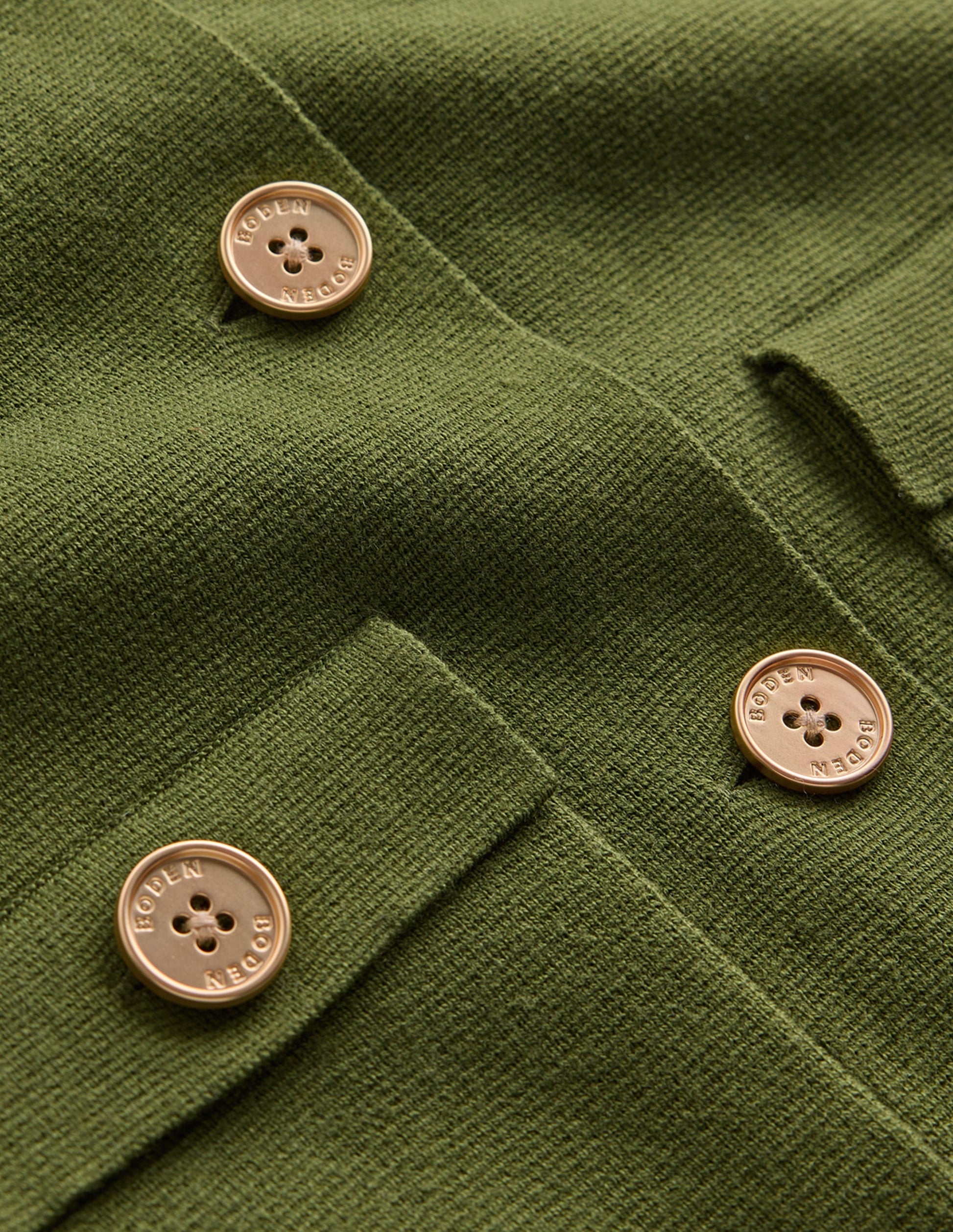 Phoebe Collared Knitted Jacket-Forest Green-6