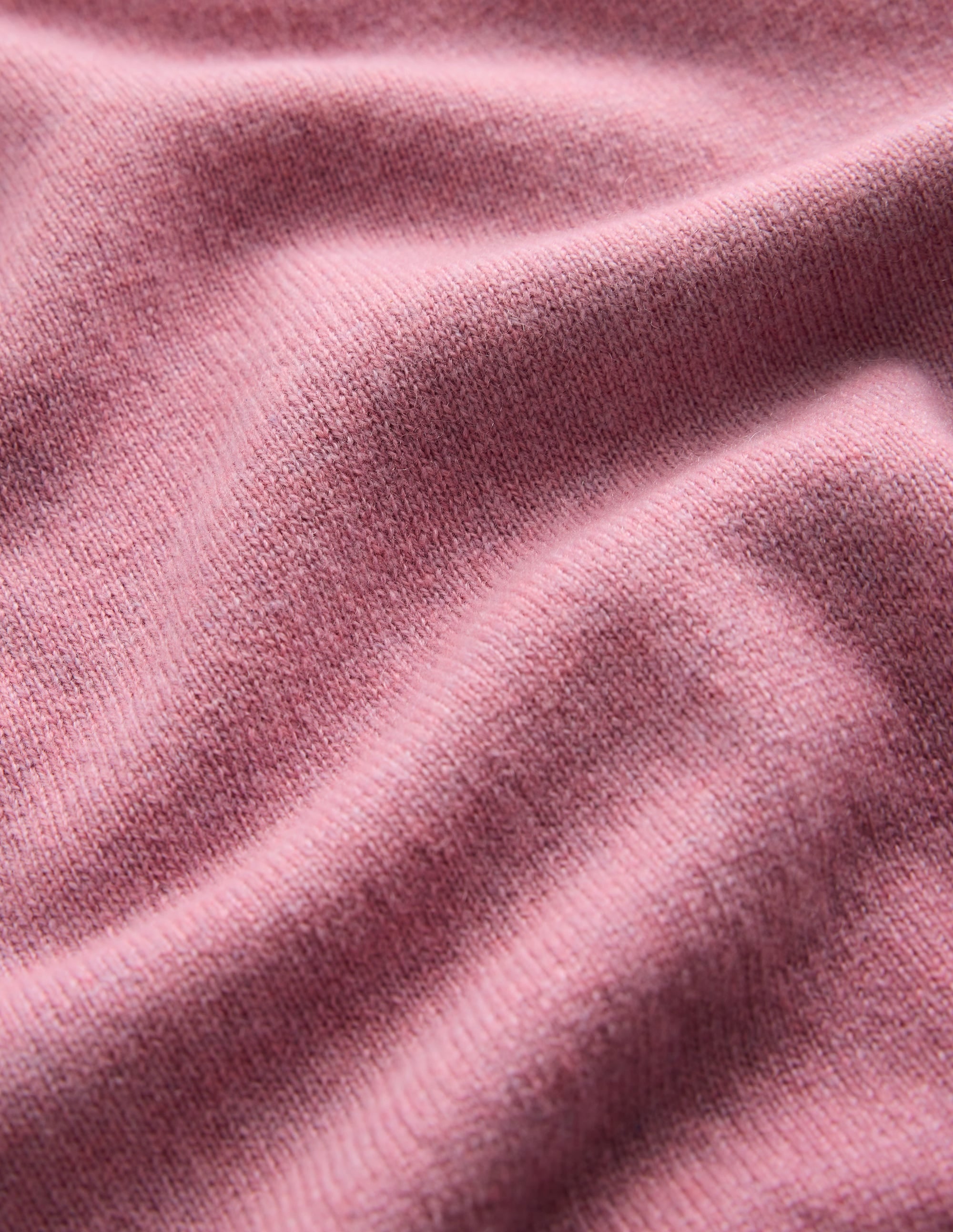 Elsie Cashmere Crew Jumper-Pink Heather - Image 5
