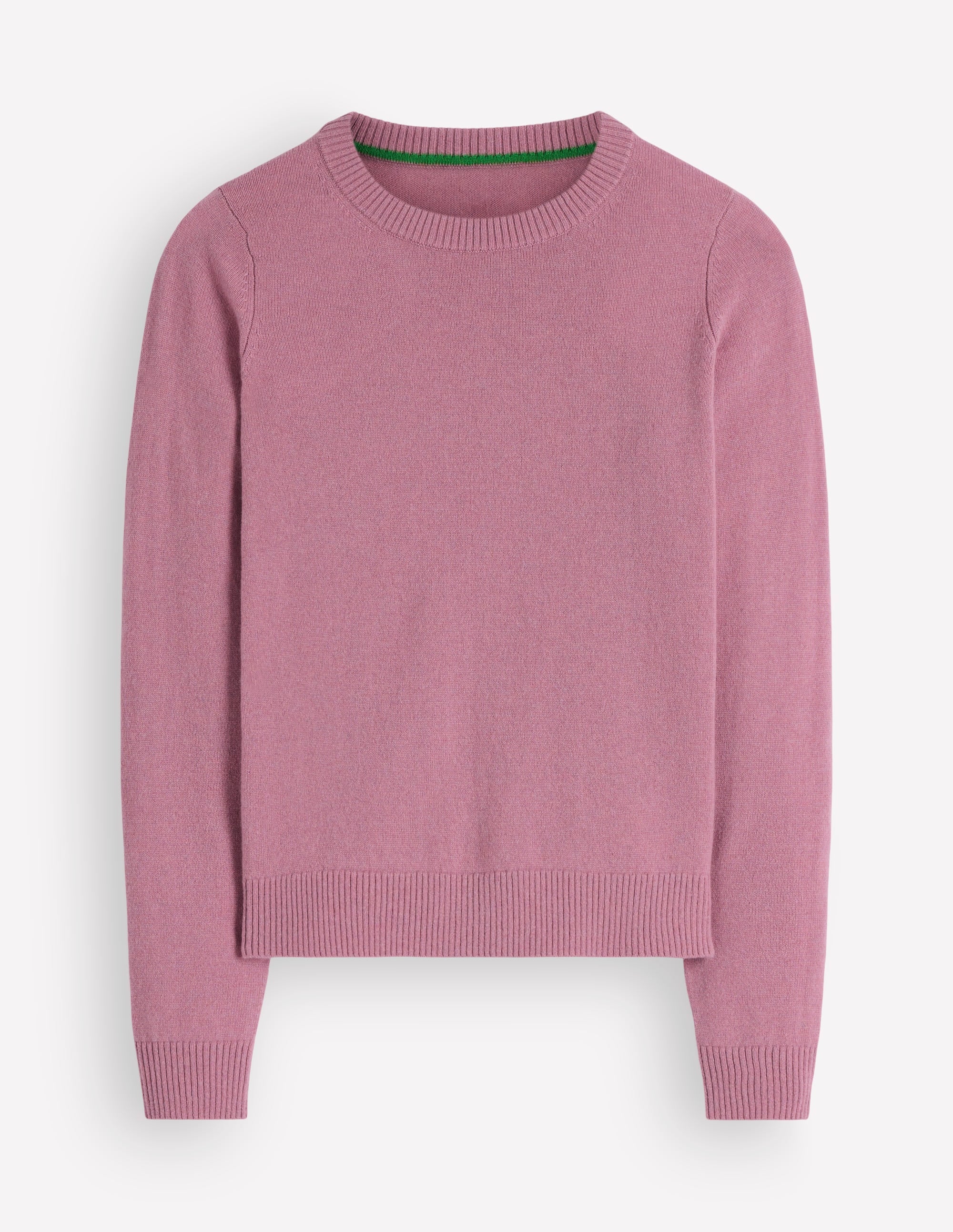 Elsie Cashmere Crew Jumper-Pink Heather - Image 4