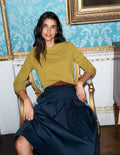 Elsie Cashmere Crew Jumper-Spiced Yellow