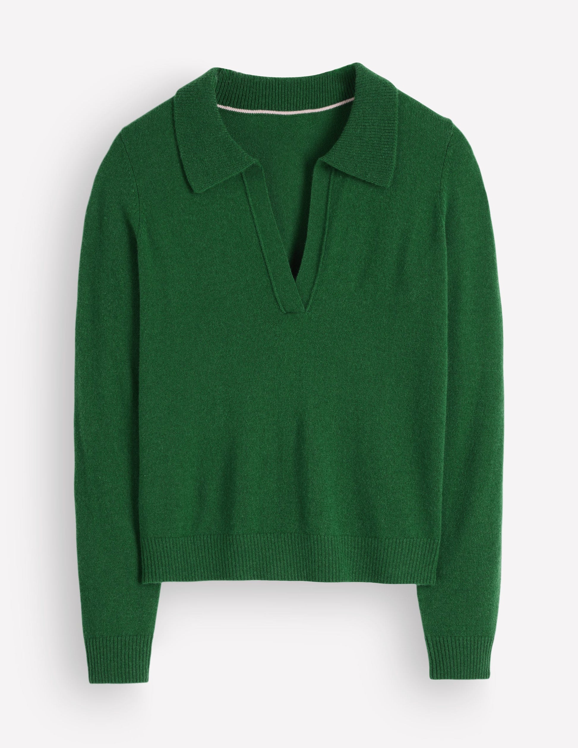 Elsie Cashmere Henley Jumper-Fresh Green-5