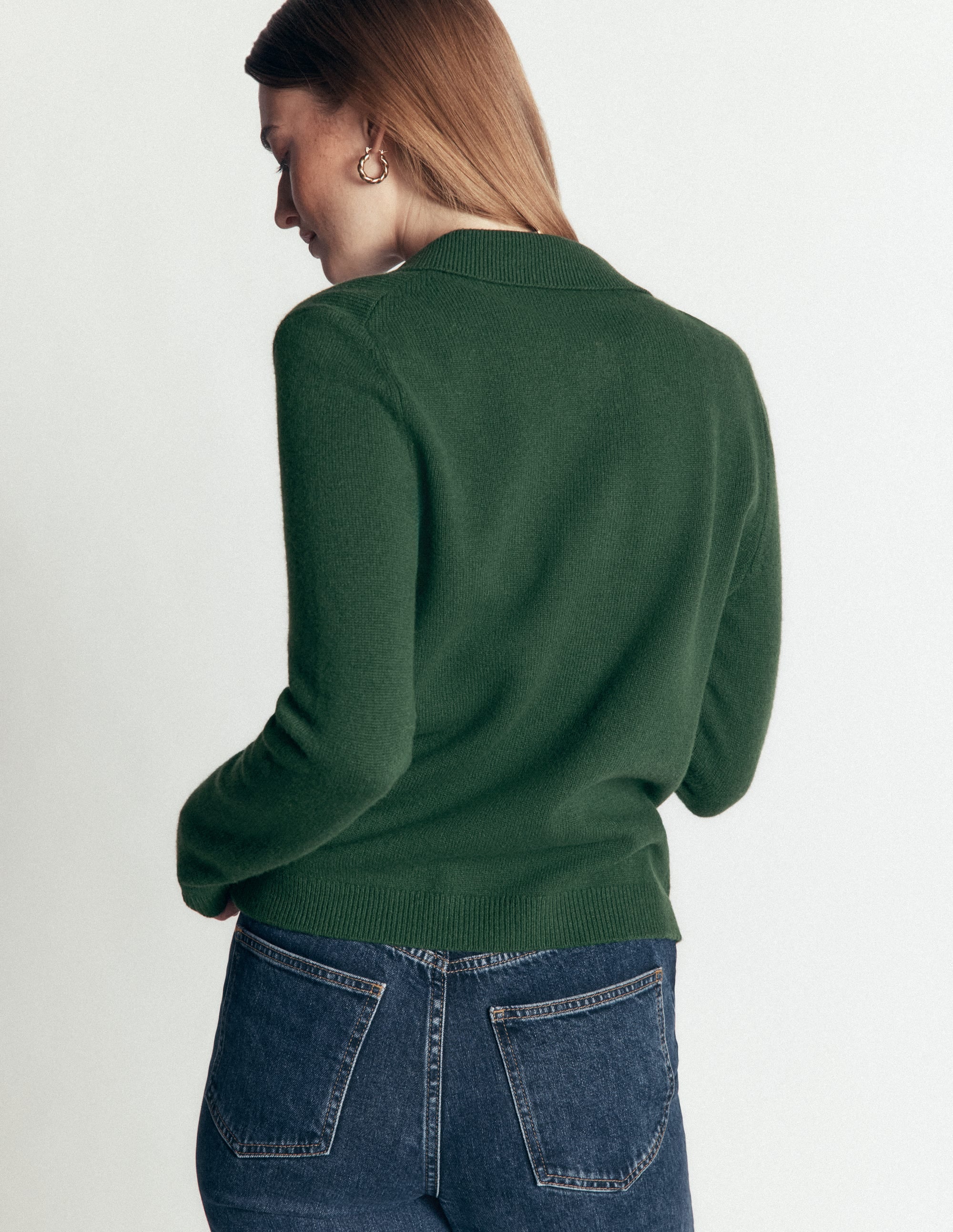 Marianne Merino Wool Jumper-Hunter Green - Image 3