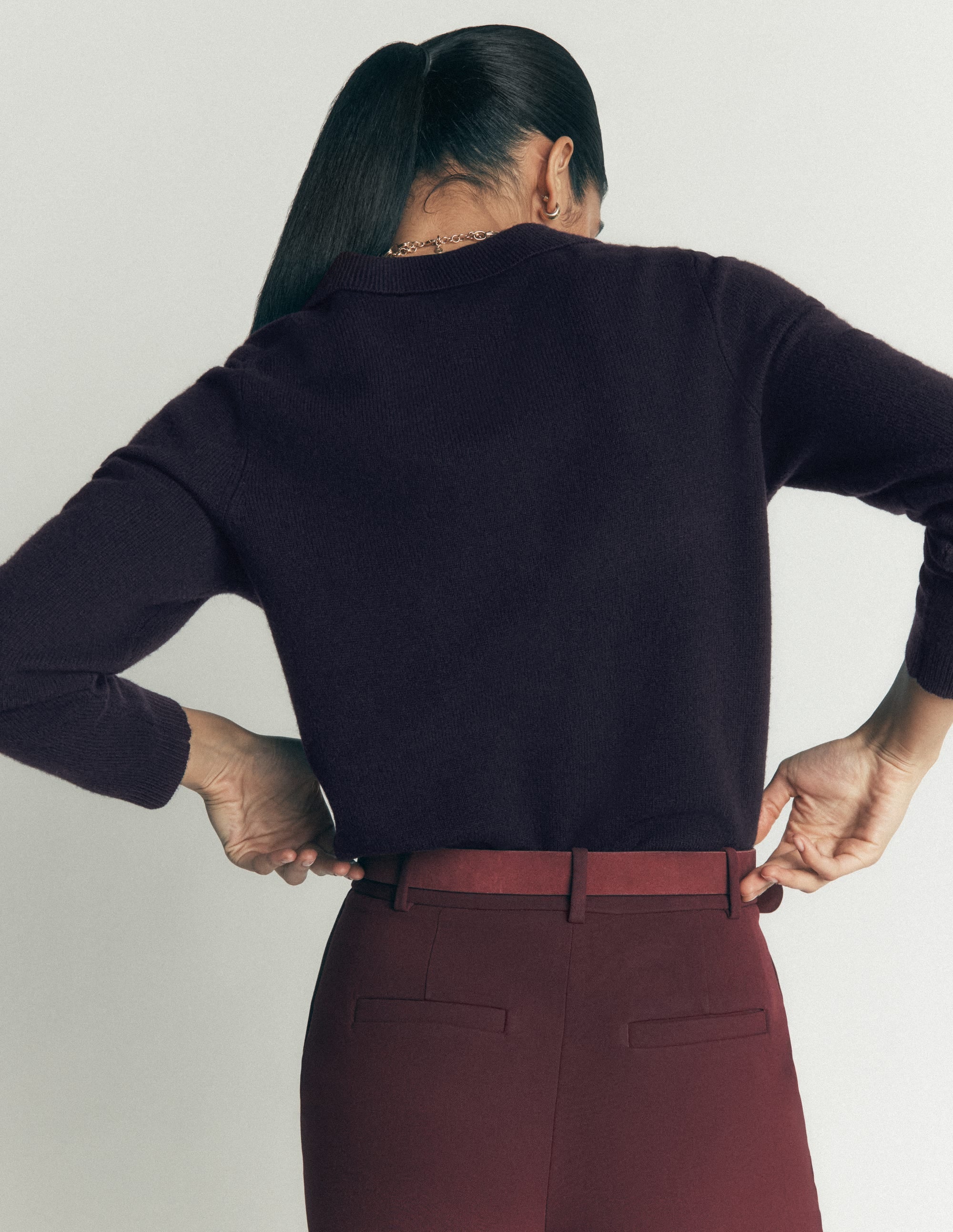 Marianne Merino Wool Jumper-Navy - Image 4