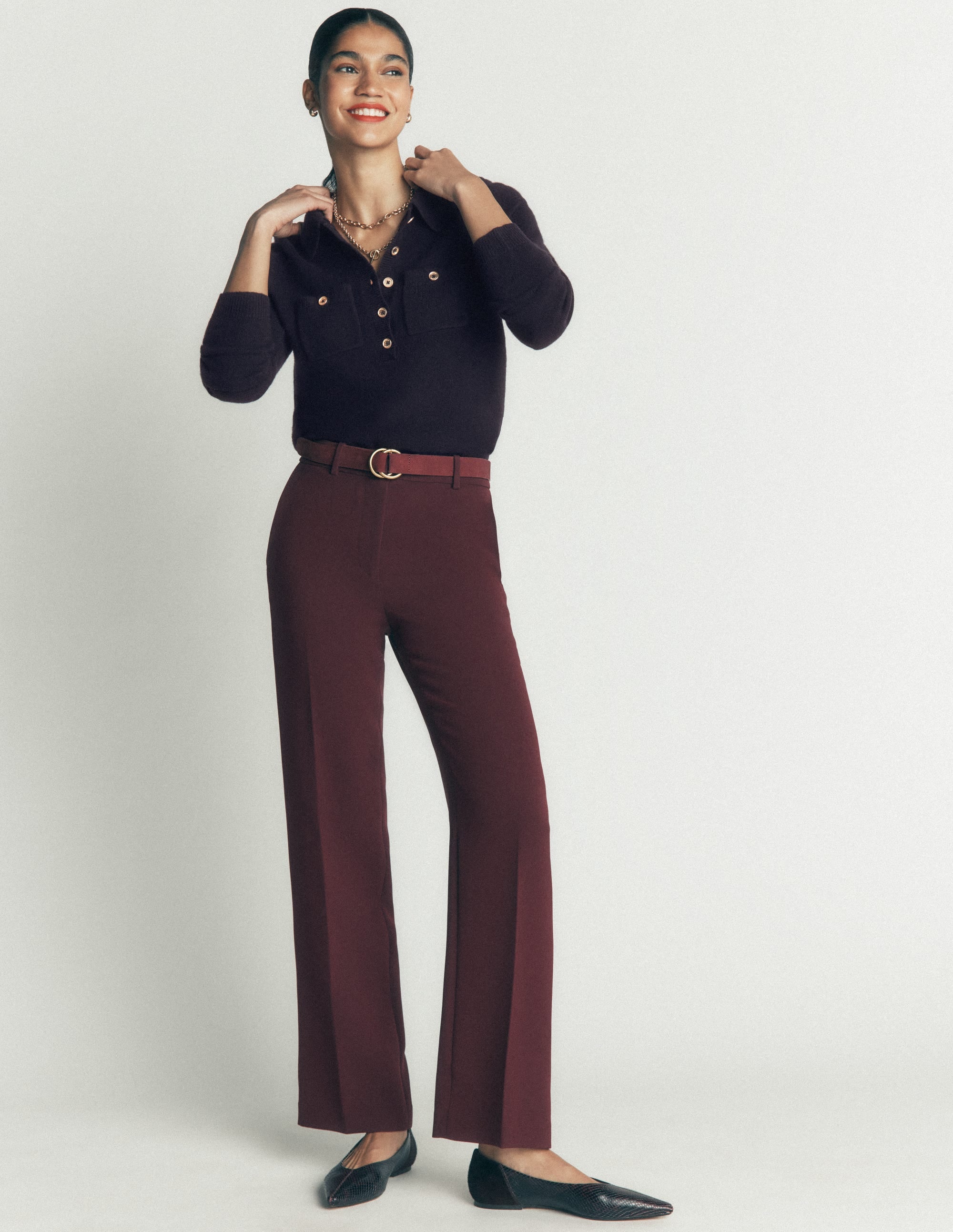 Marianne Merino Wool Jumper-Navy - Image 5