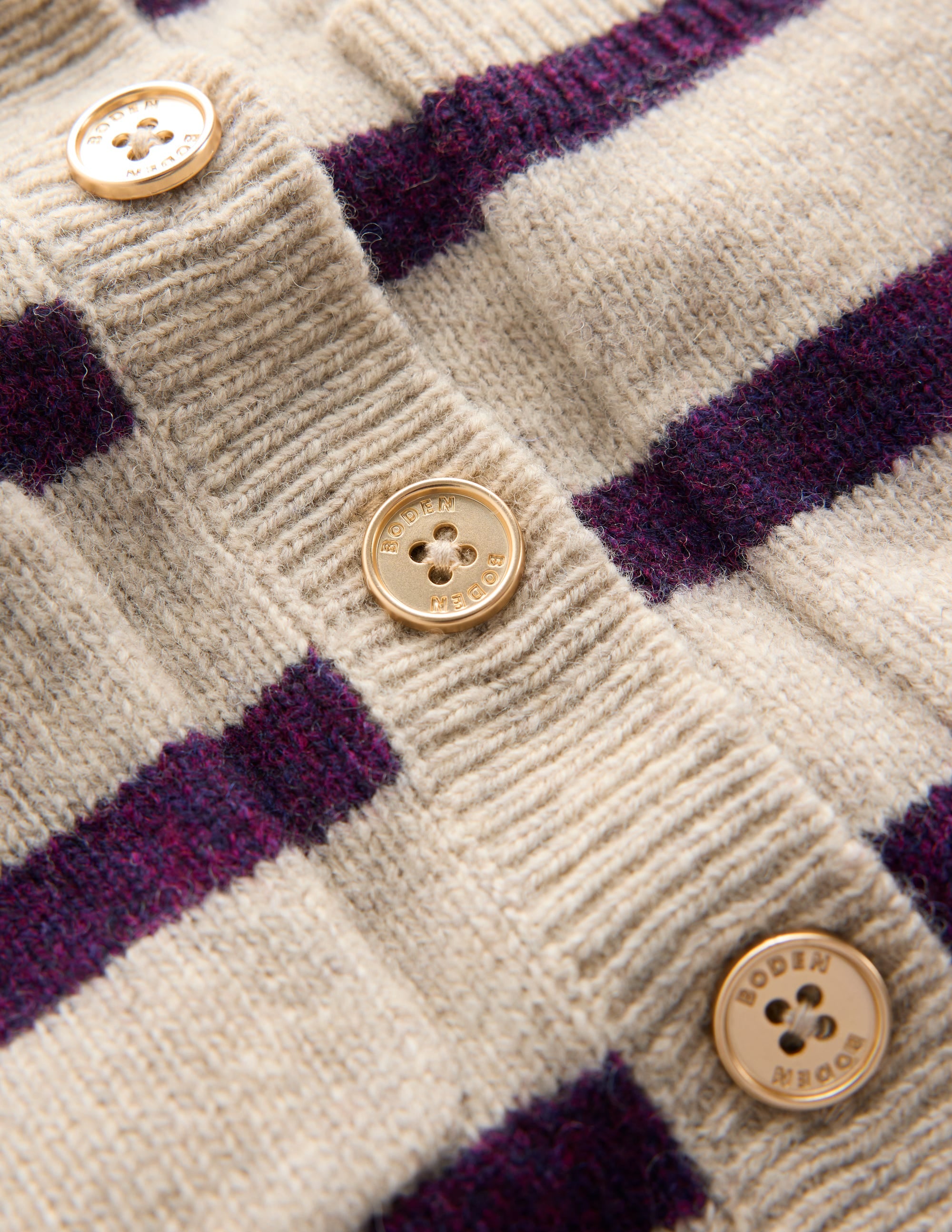 Marianne Merino Wool Jumper-Mink, Stripe - Image 6