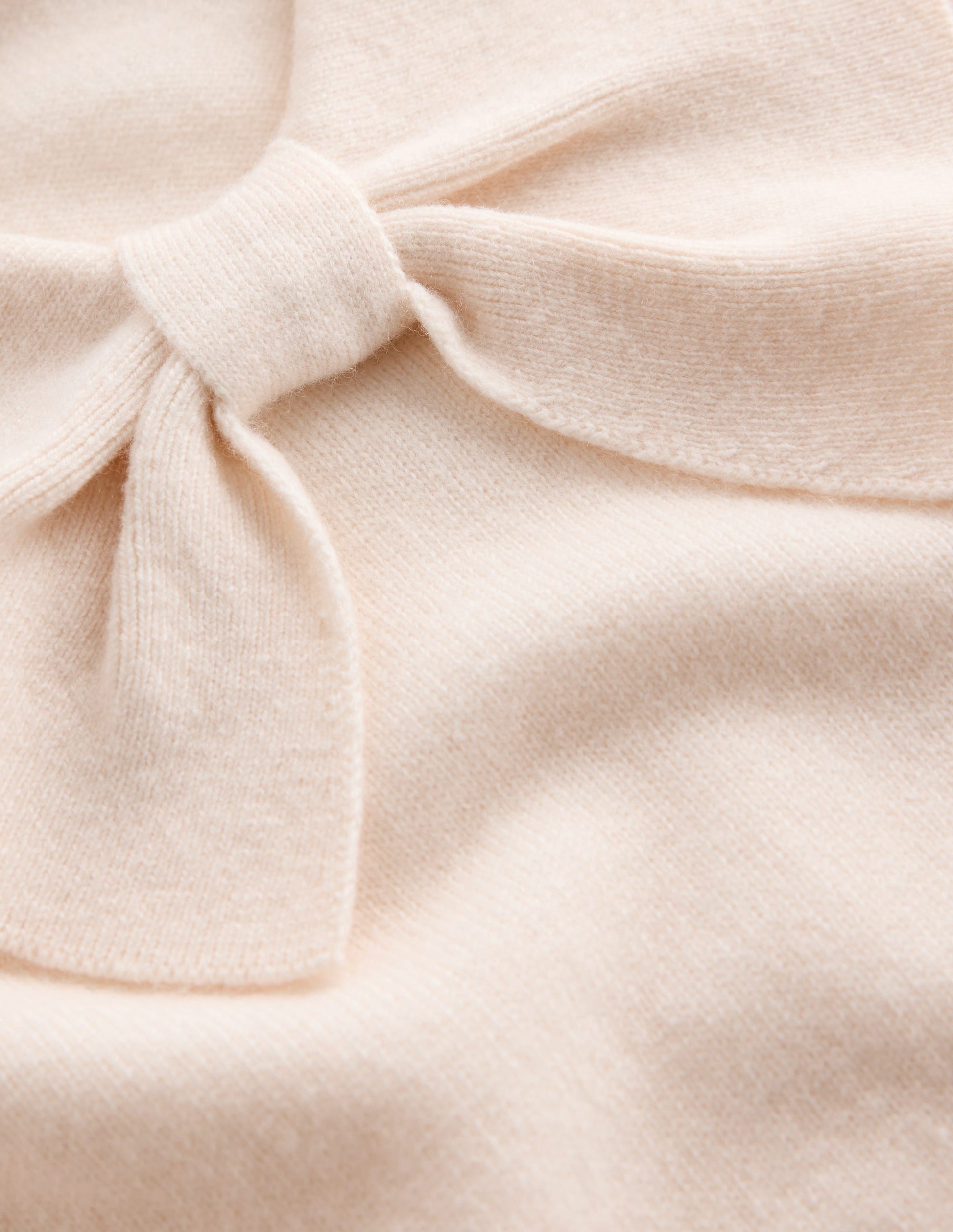 Bow Neck Knitted Jumper-Ivory-6