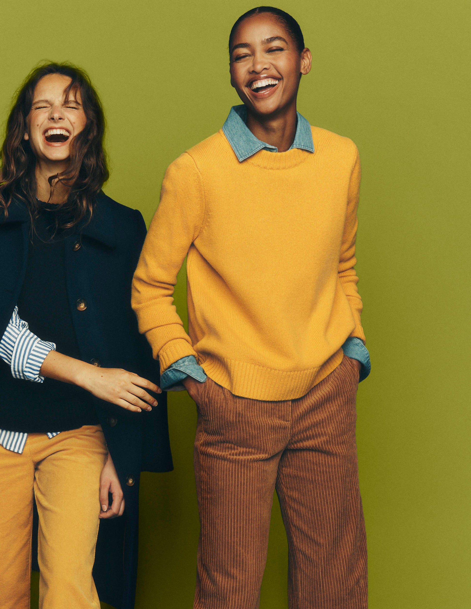 Marta Merino Wool Crew Jumper-Honey Yellow-2