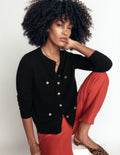 Marianne Merino Wool Cardigan-Black